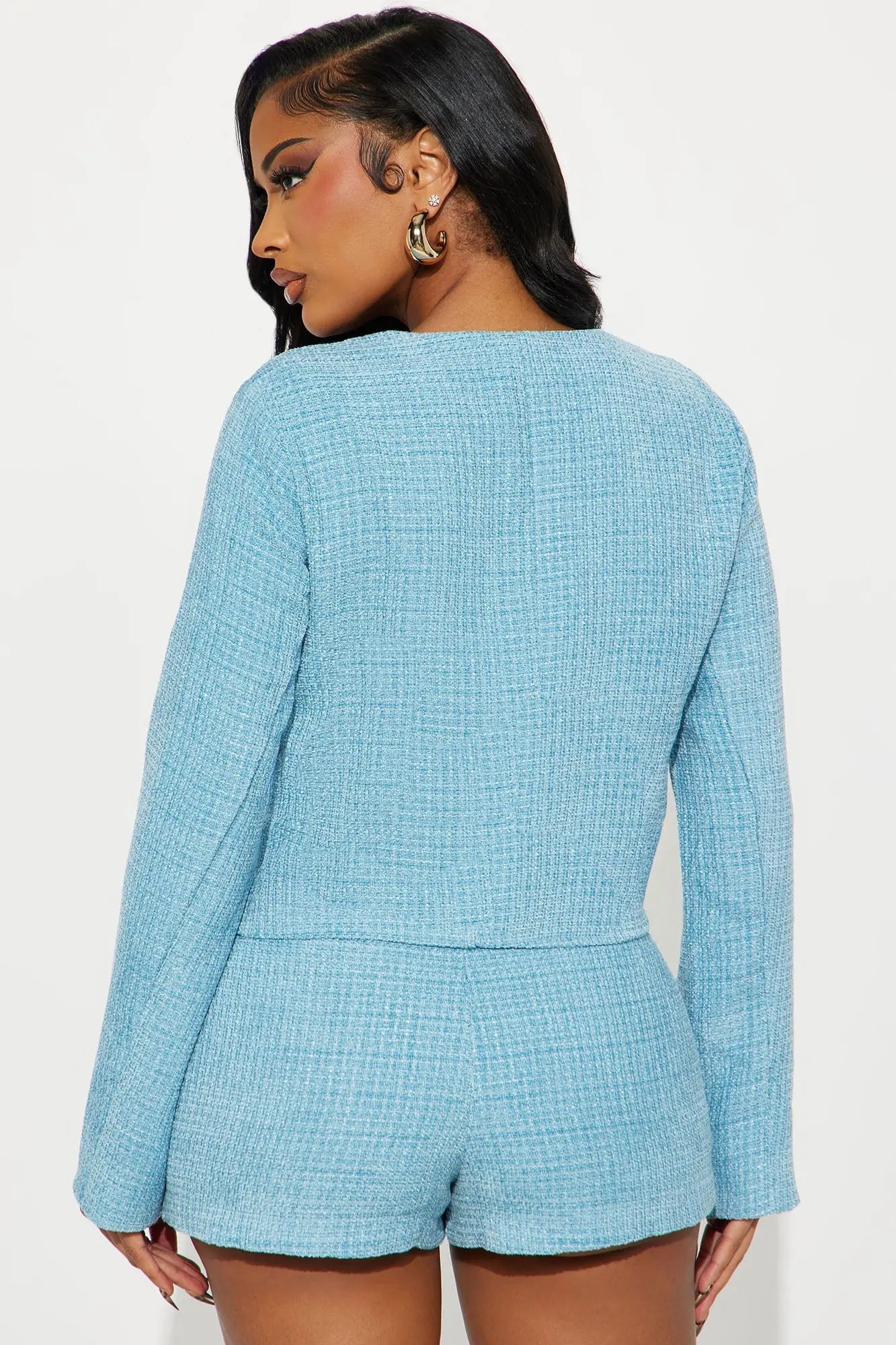 Cassidy Tweed Mini Skort Set - Blue 