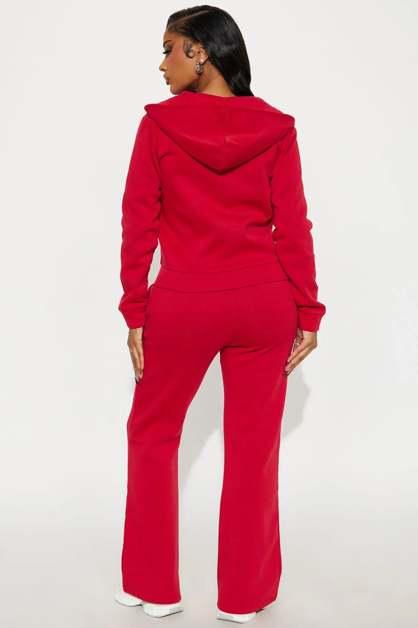Candice Zip Up Hoodie - Red 