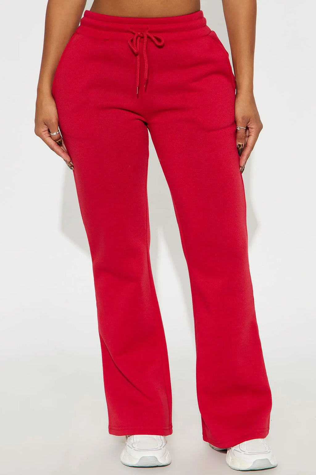 Candice Petite Lounge Flare Pant - Red 