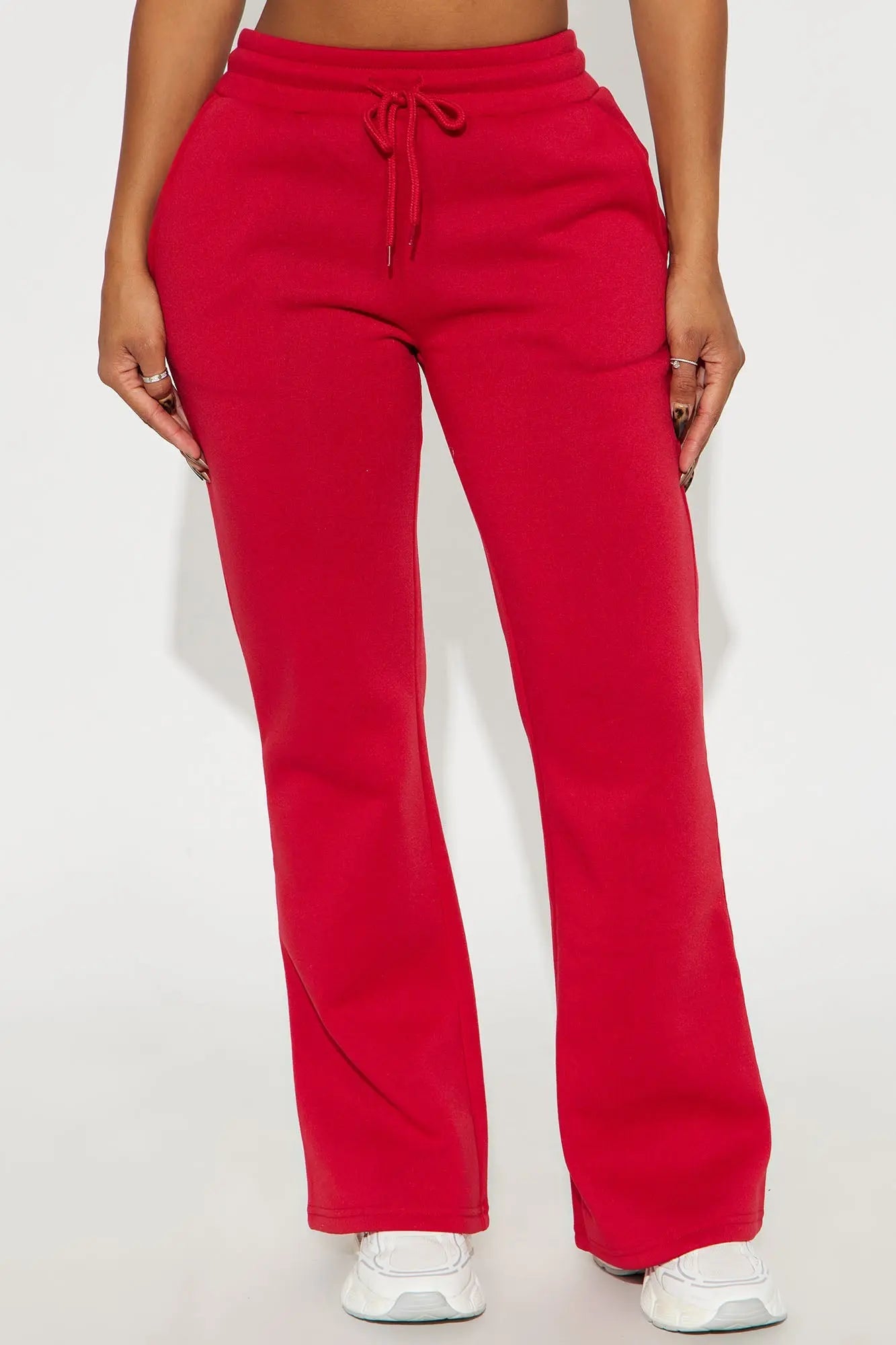 Candice Petite Lounge Flare Pant - Red 