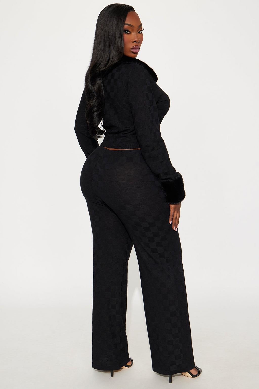 Cuffing Season Sweater Pant Set - Black 