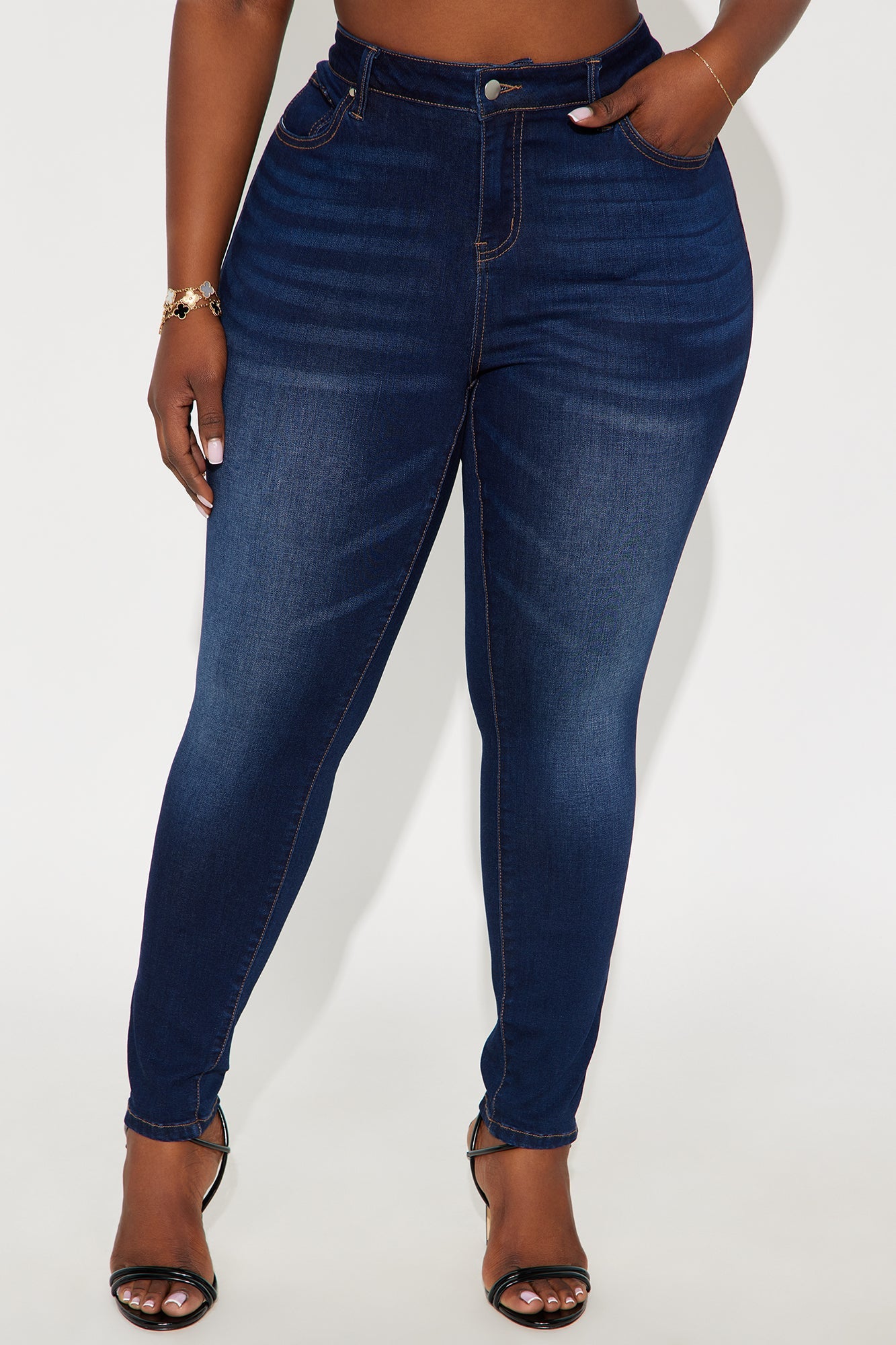 Soft Touch Skinny Jeans - Dark Wash