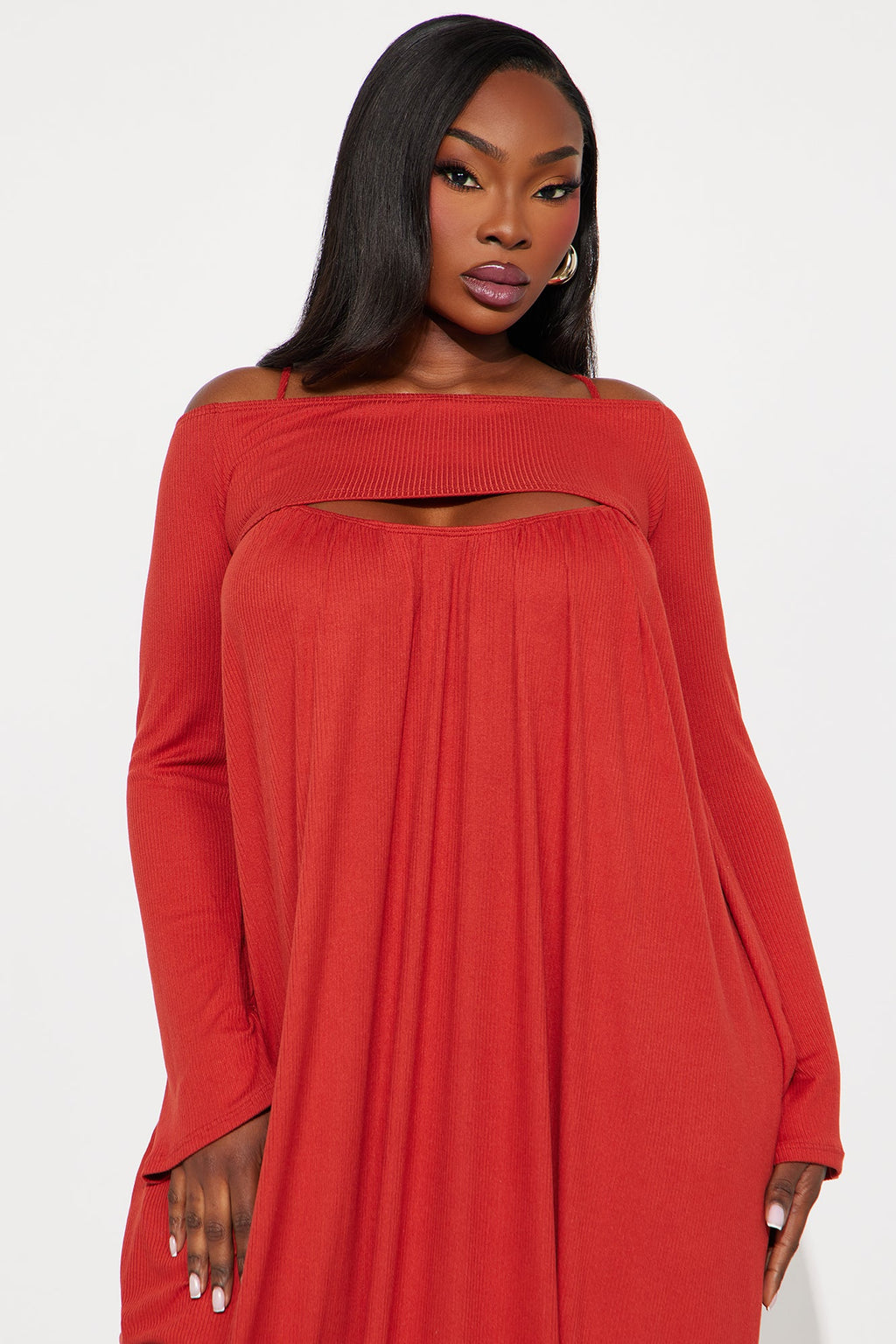 Between Us Maxi Dress Set - Rust