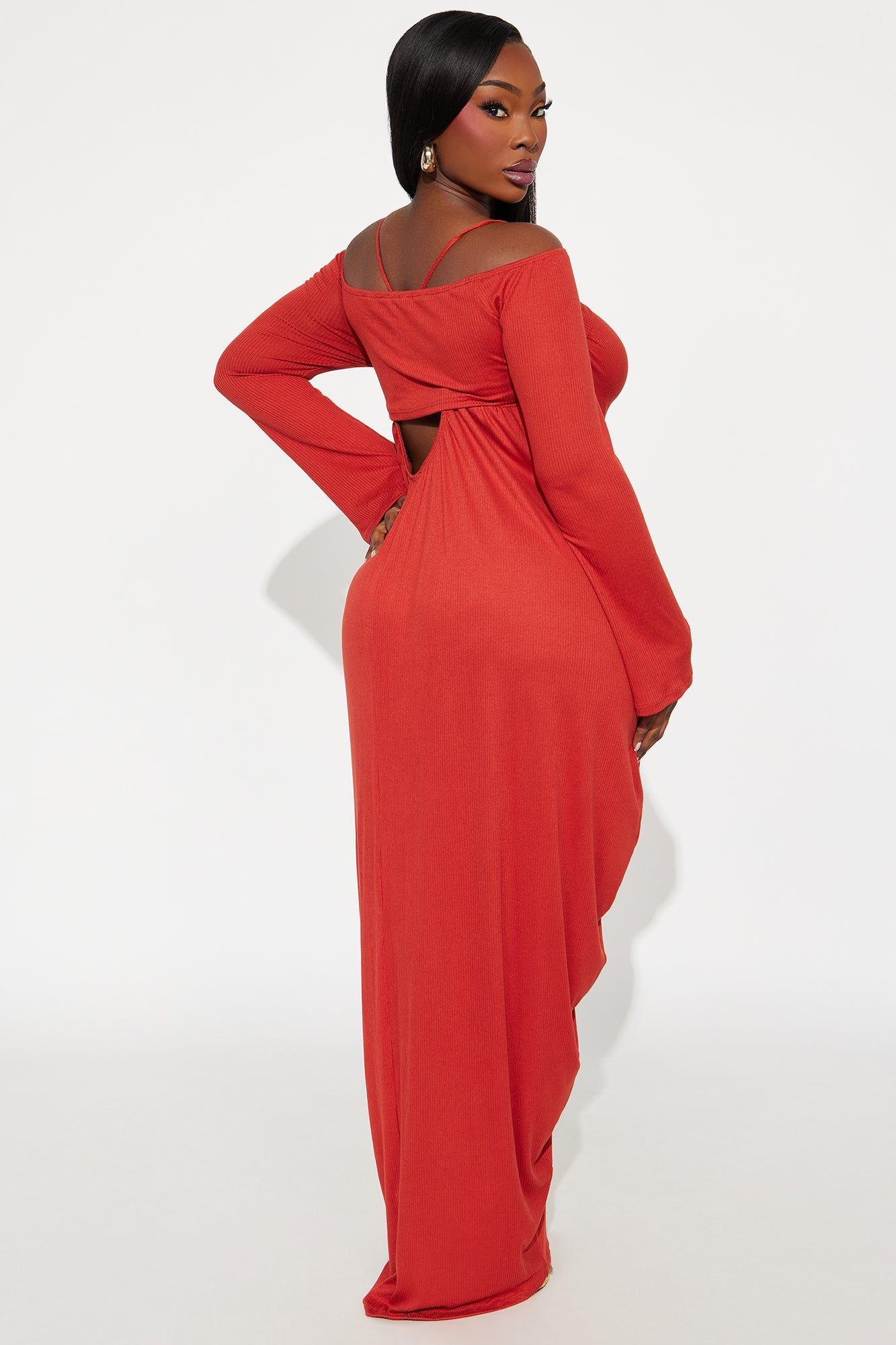 Between Us Maxi Dress Set - Rust