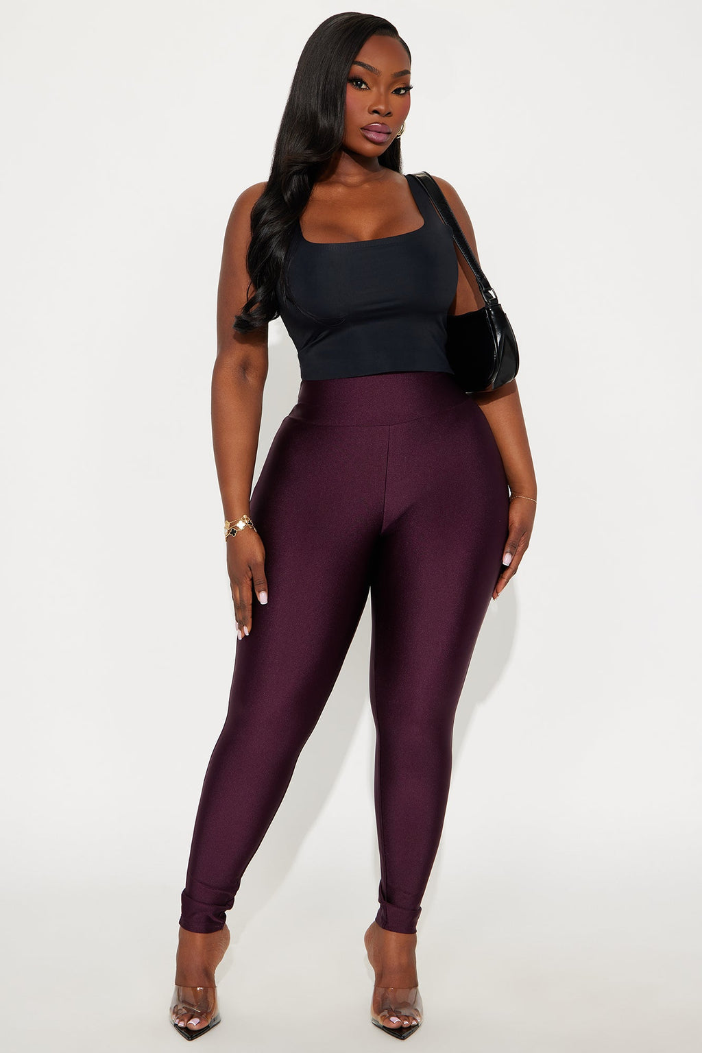 Brianne High Rise Leggings - Eggplant