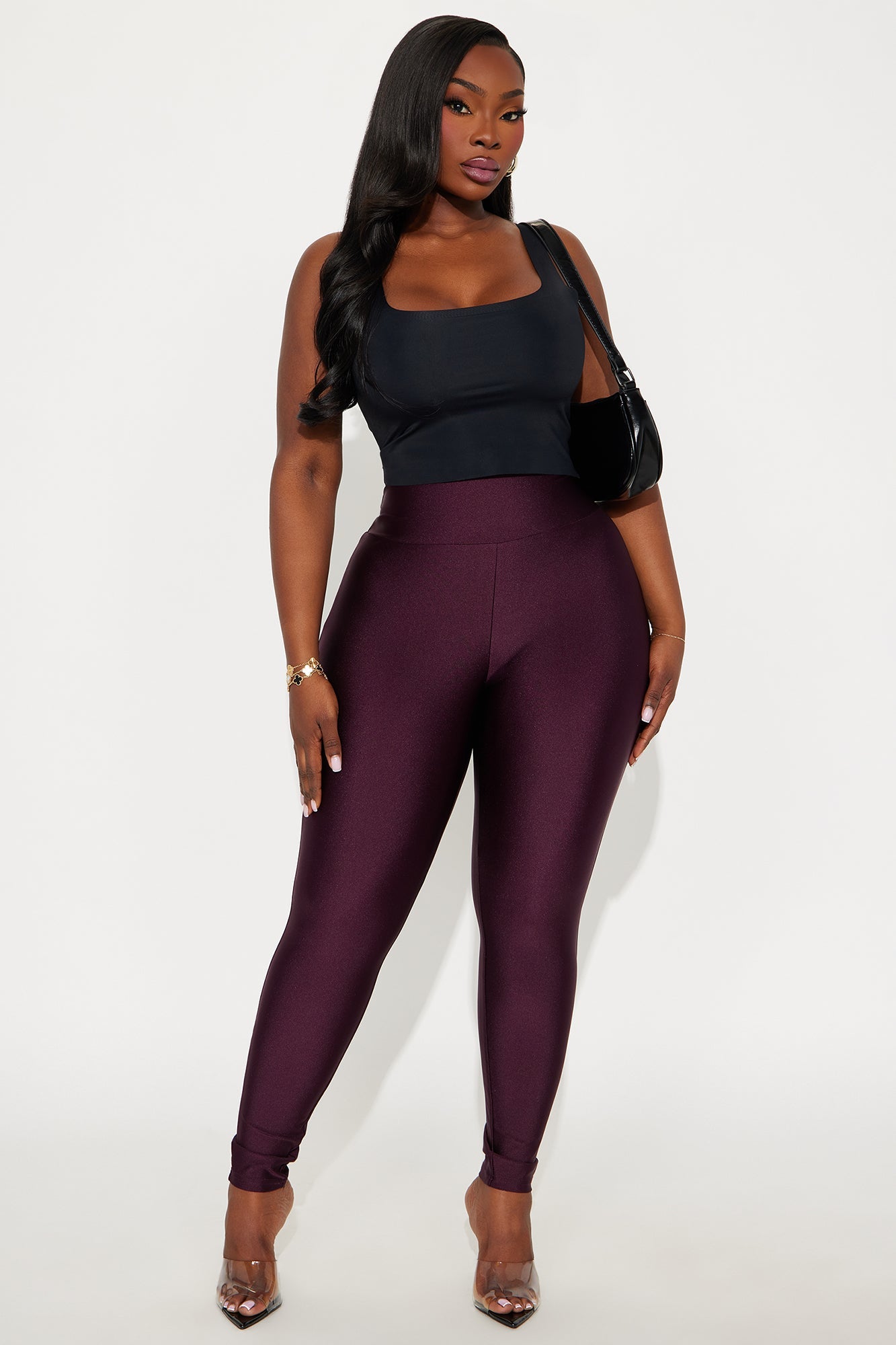 Brianne High Rise Leggings - Eggplant