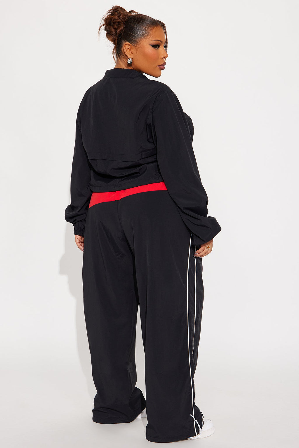 Bella Windbreaker Pant Set - Black 