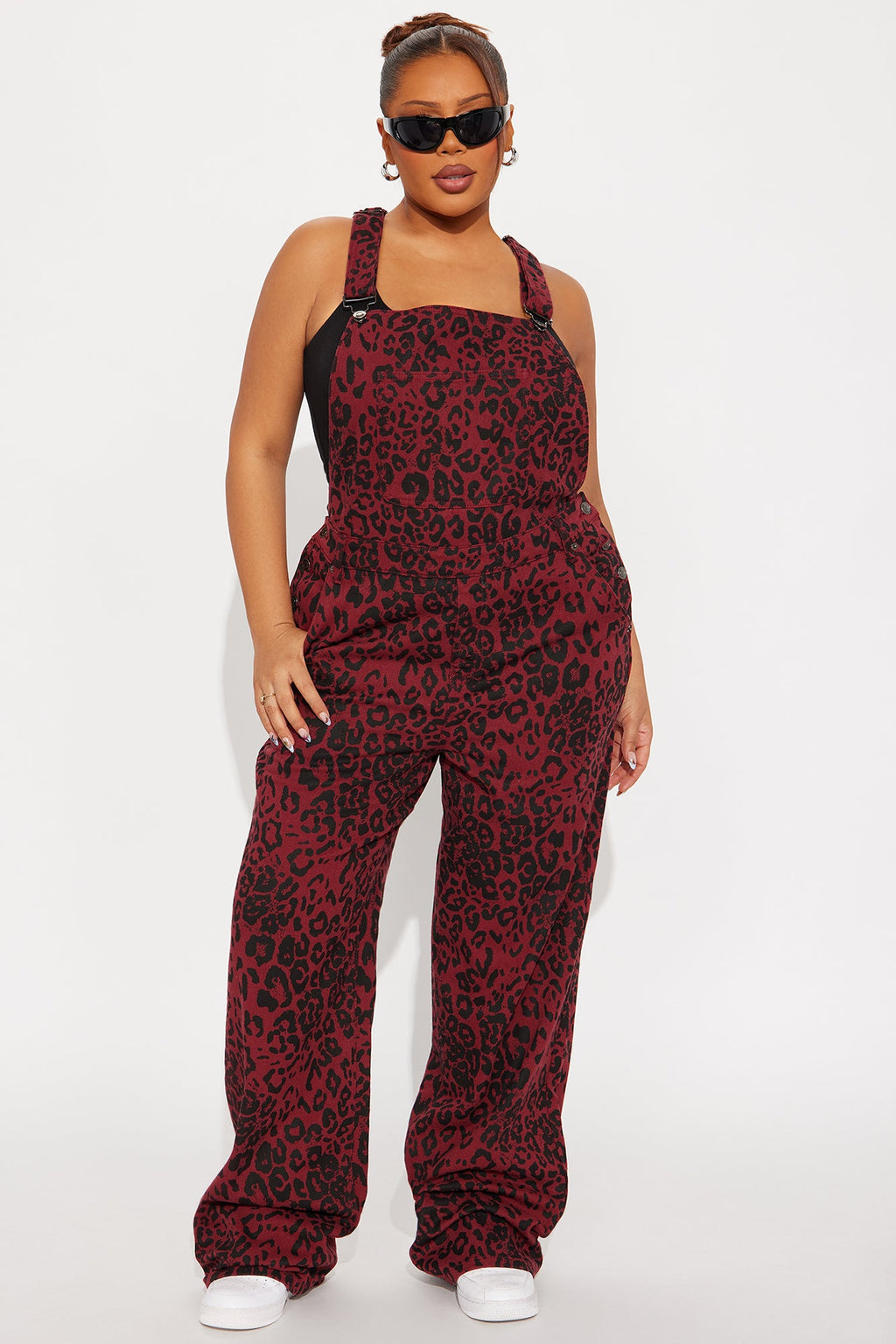 Match The Energy Leopard Overalls - Red