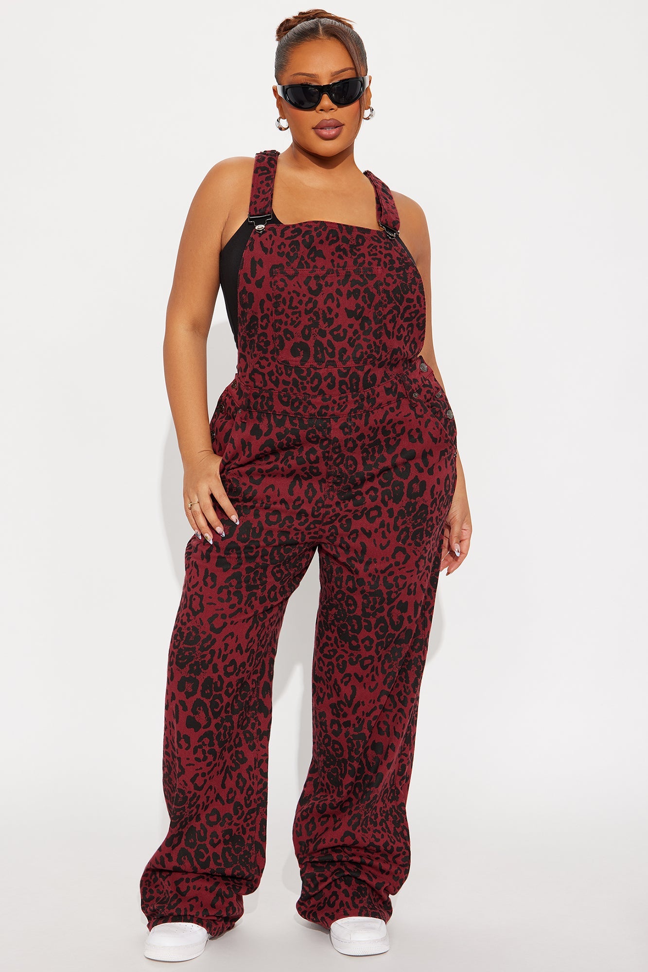 Match The Energy Leopard Overalls - Red