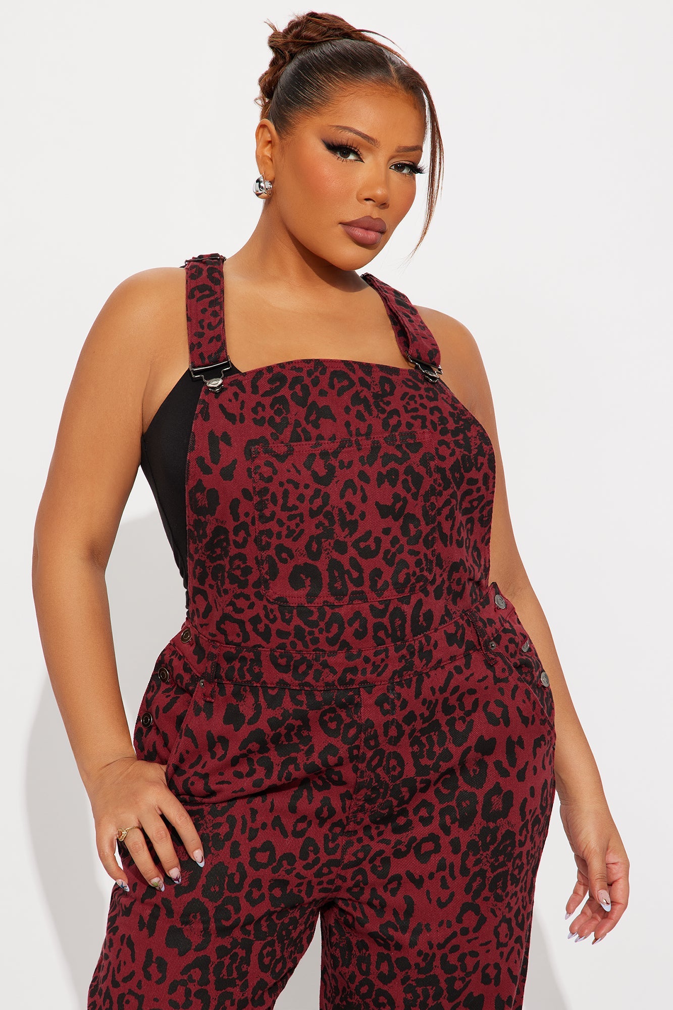 Match The Energy Leopard Overalls - Red