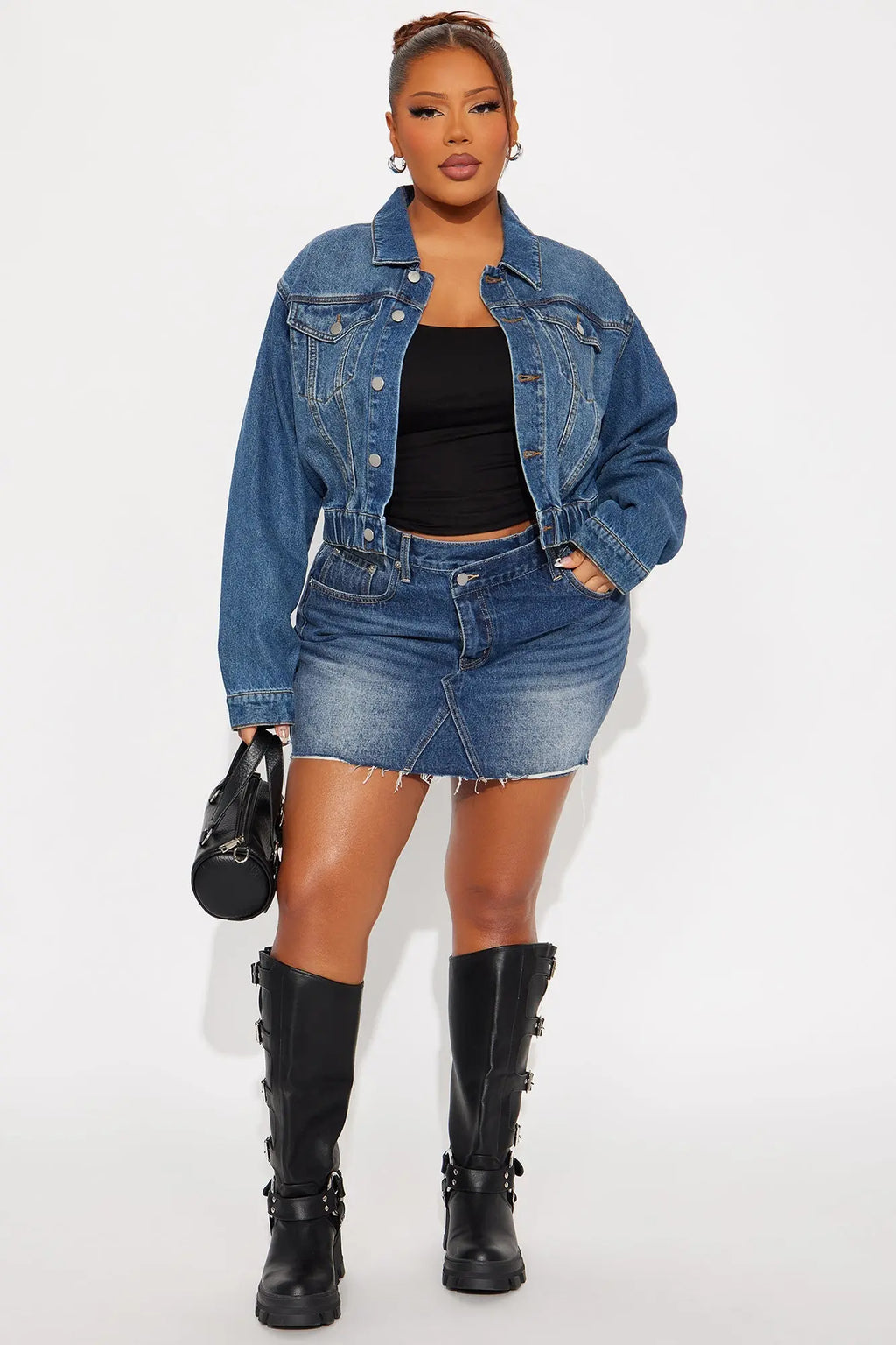 Kendall Denim Mini Skirt - Dark Wash 