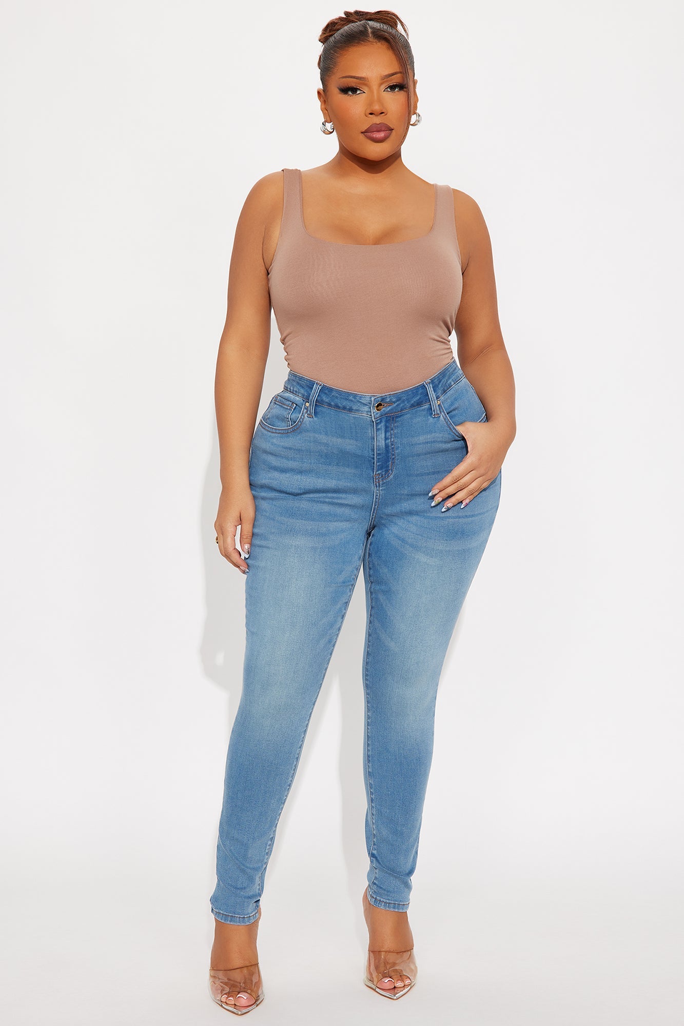 Soft Touch Skinny Jeans - Light Wash