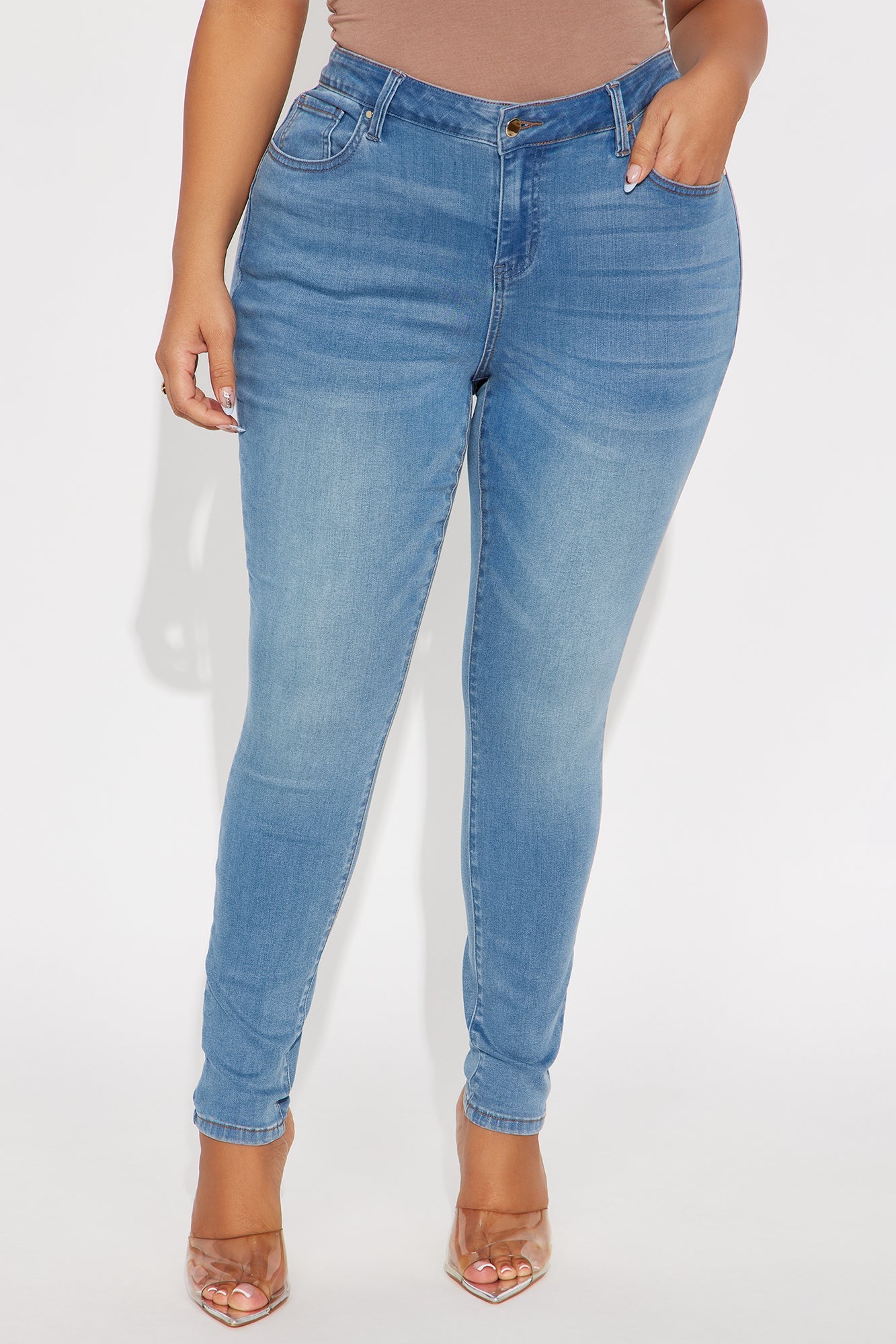 Soft Touch Skinny Jeans - Light Wash