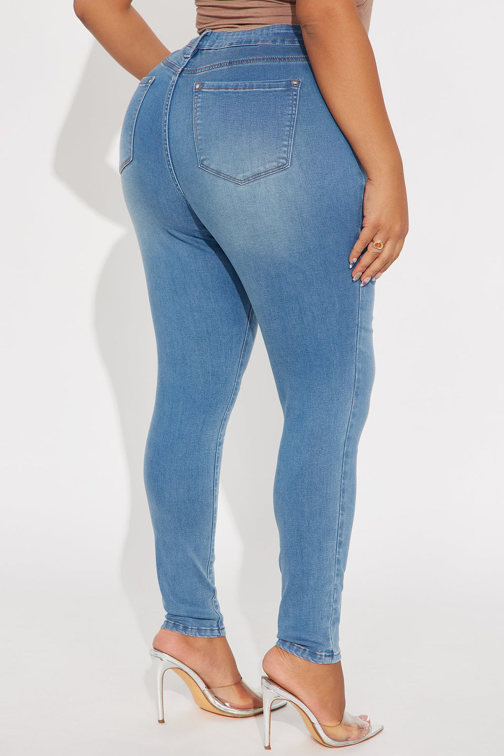 Soft Touch Skinny Jeans - Light Wash