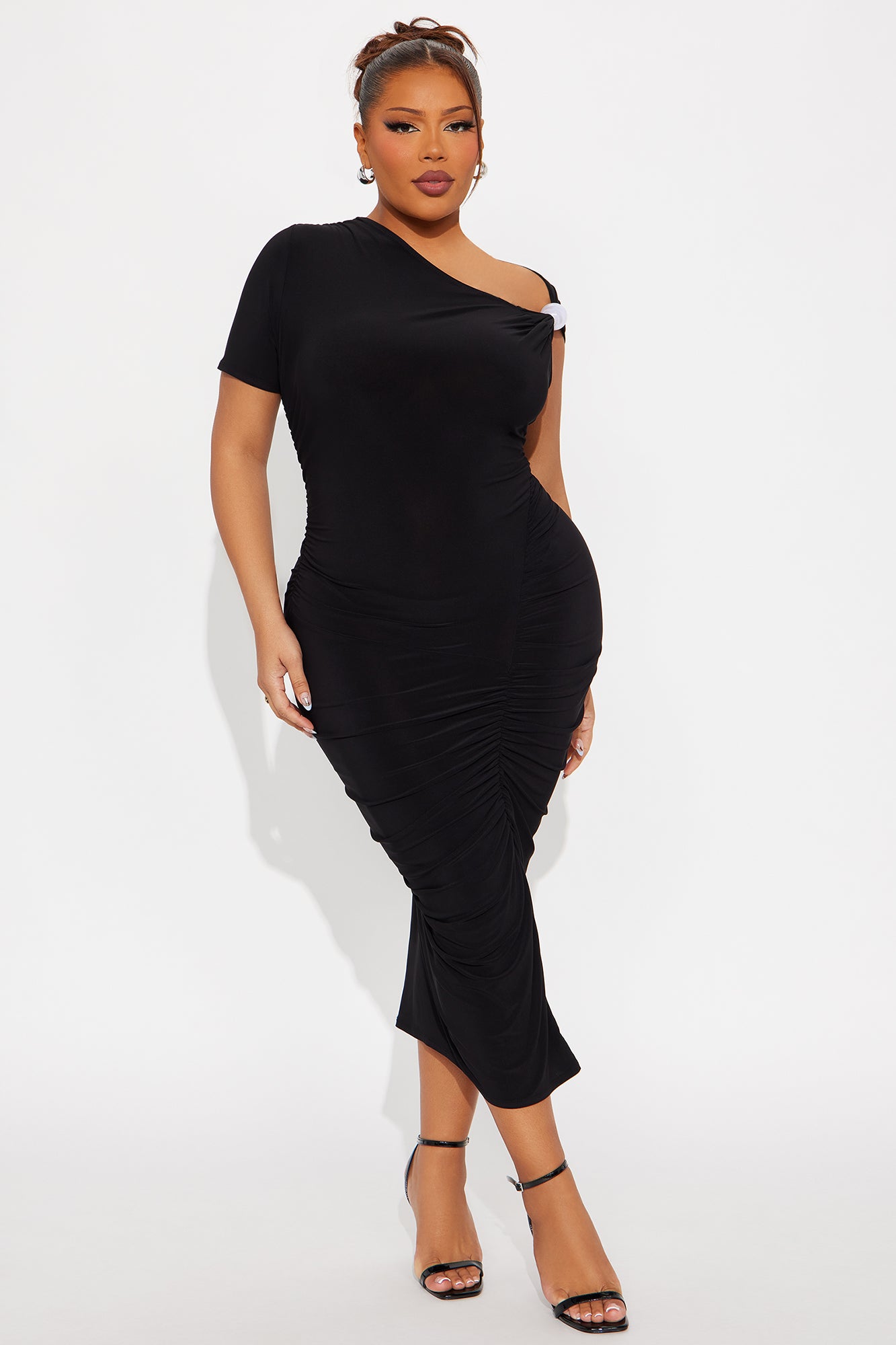 Fancy Girl Midi Dress - Black