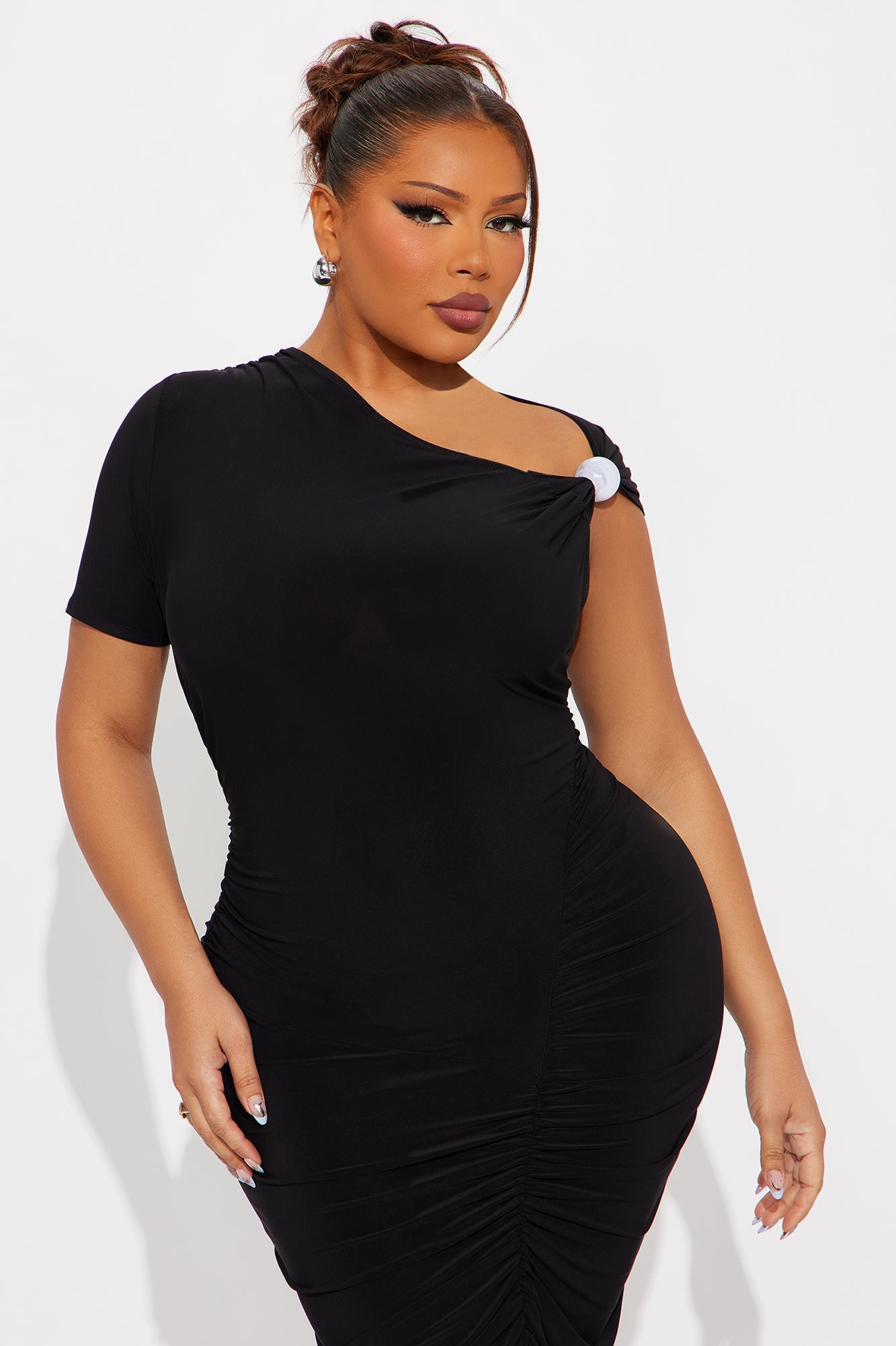 Fancy Girl Midi Dress - Black