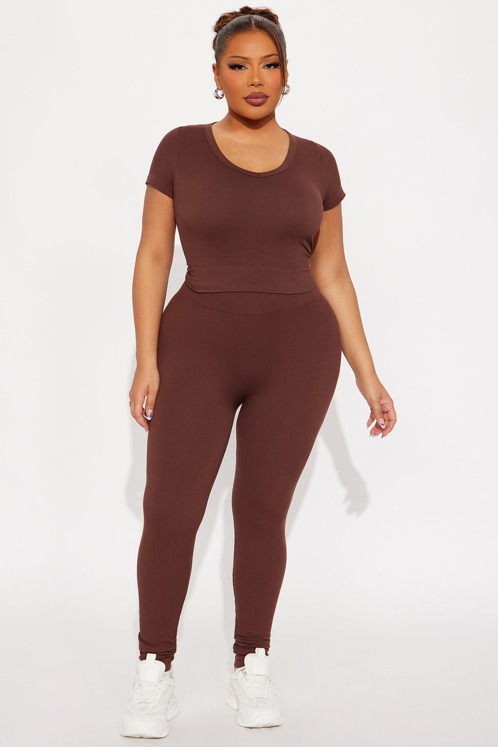 Alisa Seamless Legging Set - Mocha