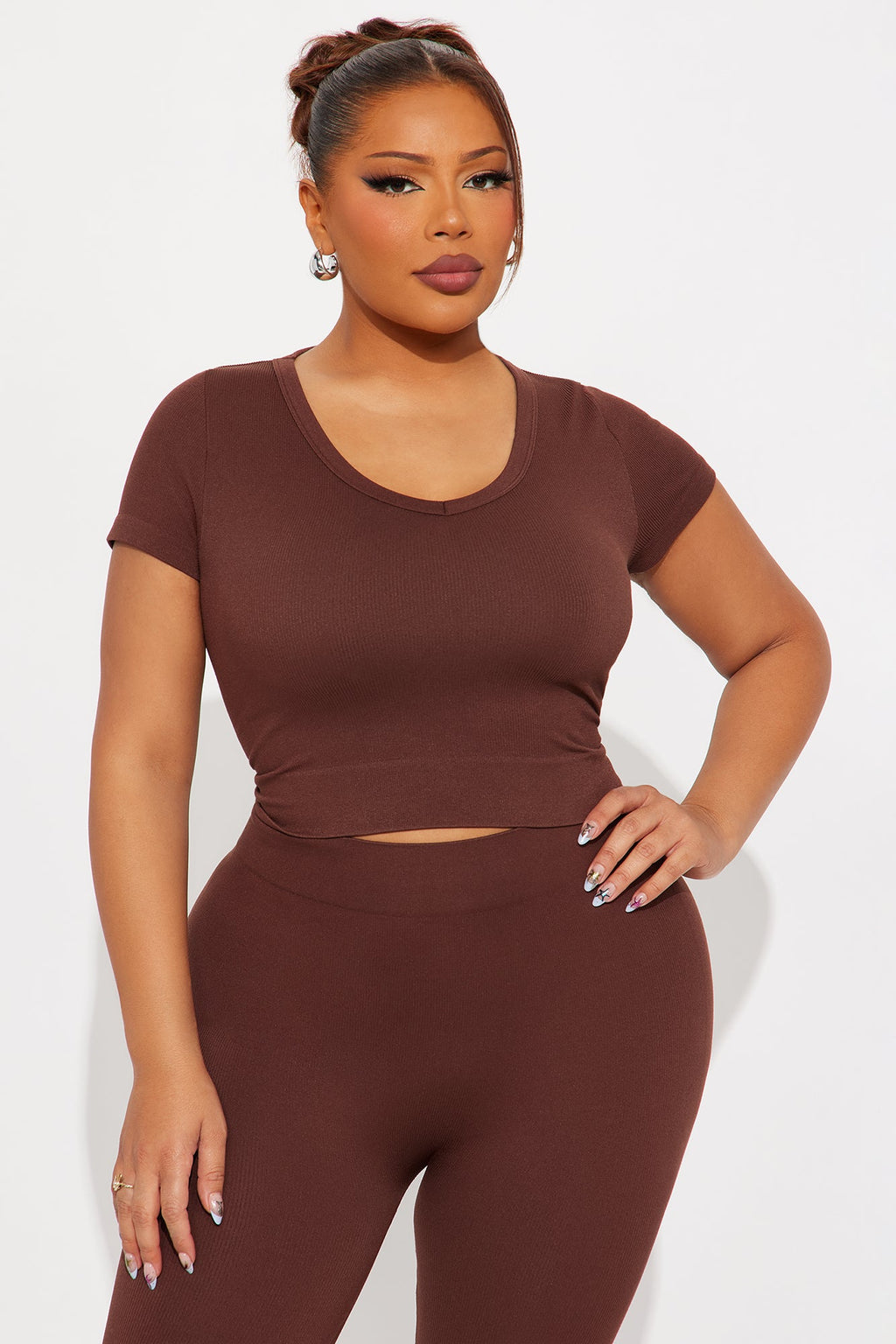 Alisa Seamless Legging Set - Mocha