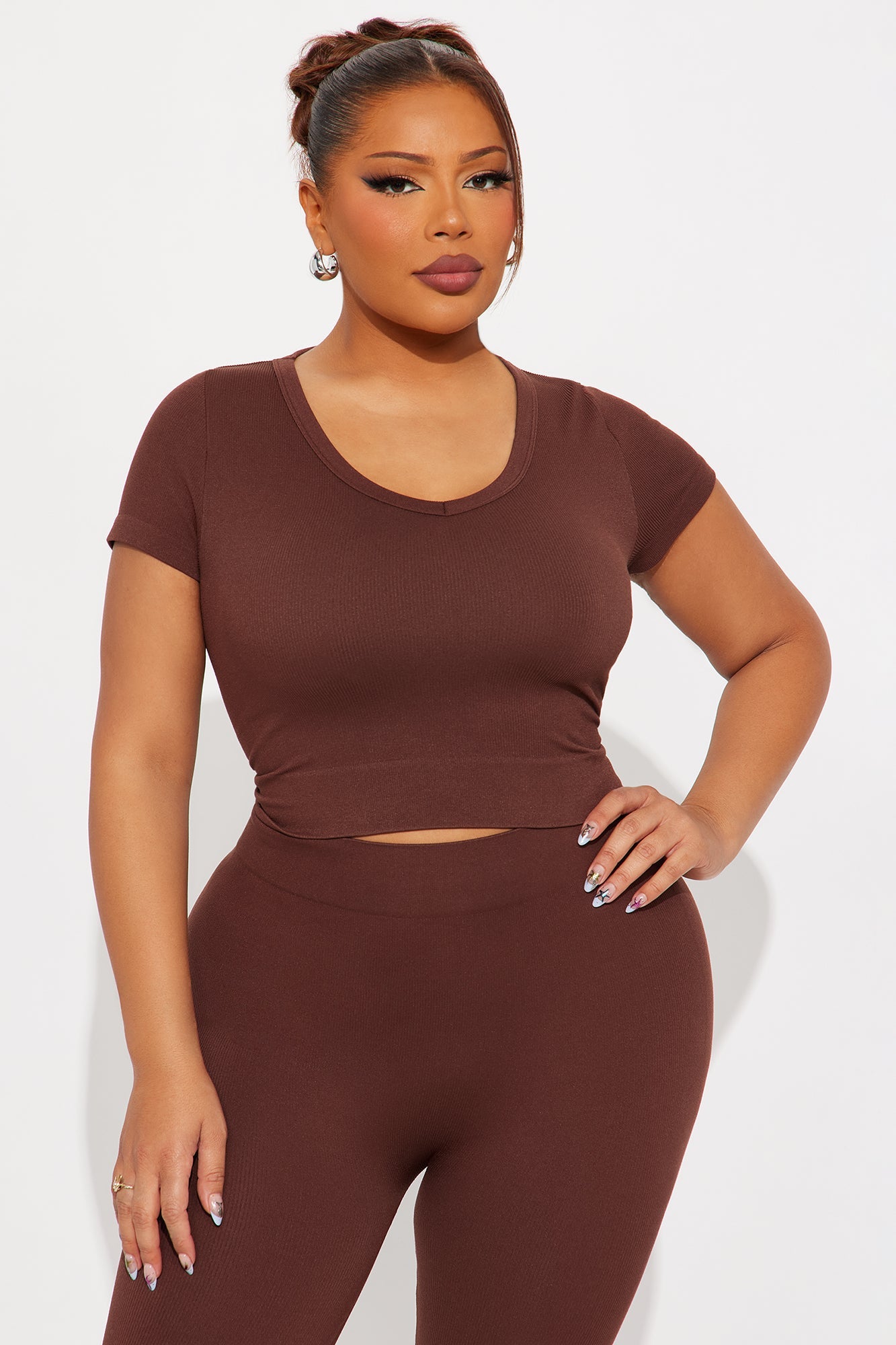 Alisa Seamless Legging Set - Mocha