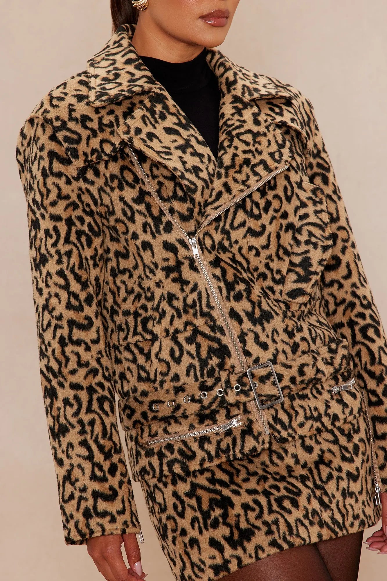 Tracee Wool Jacket - Leopard 