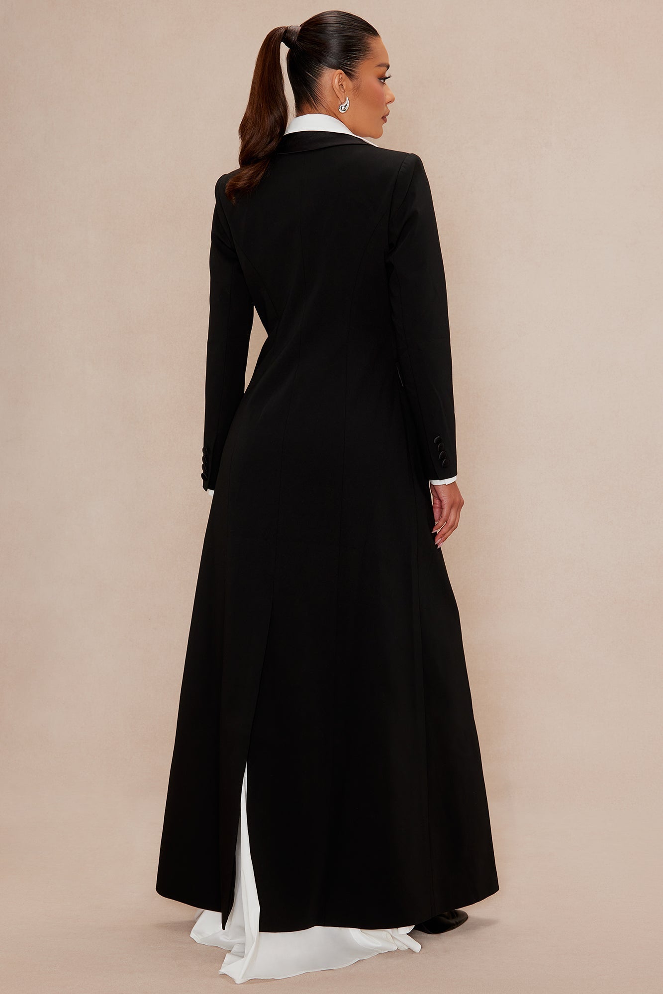Amelia Blazer 2 Piece Dress Set - Black/White 