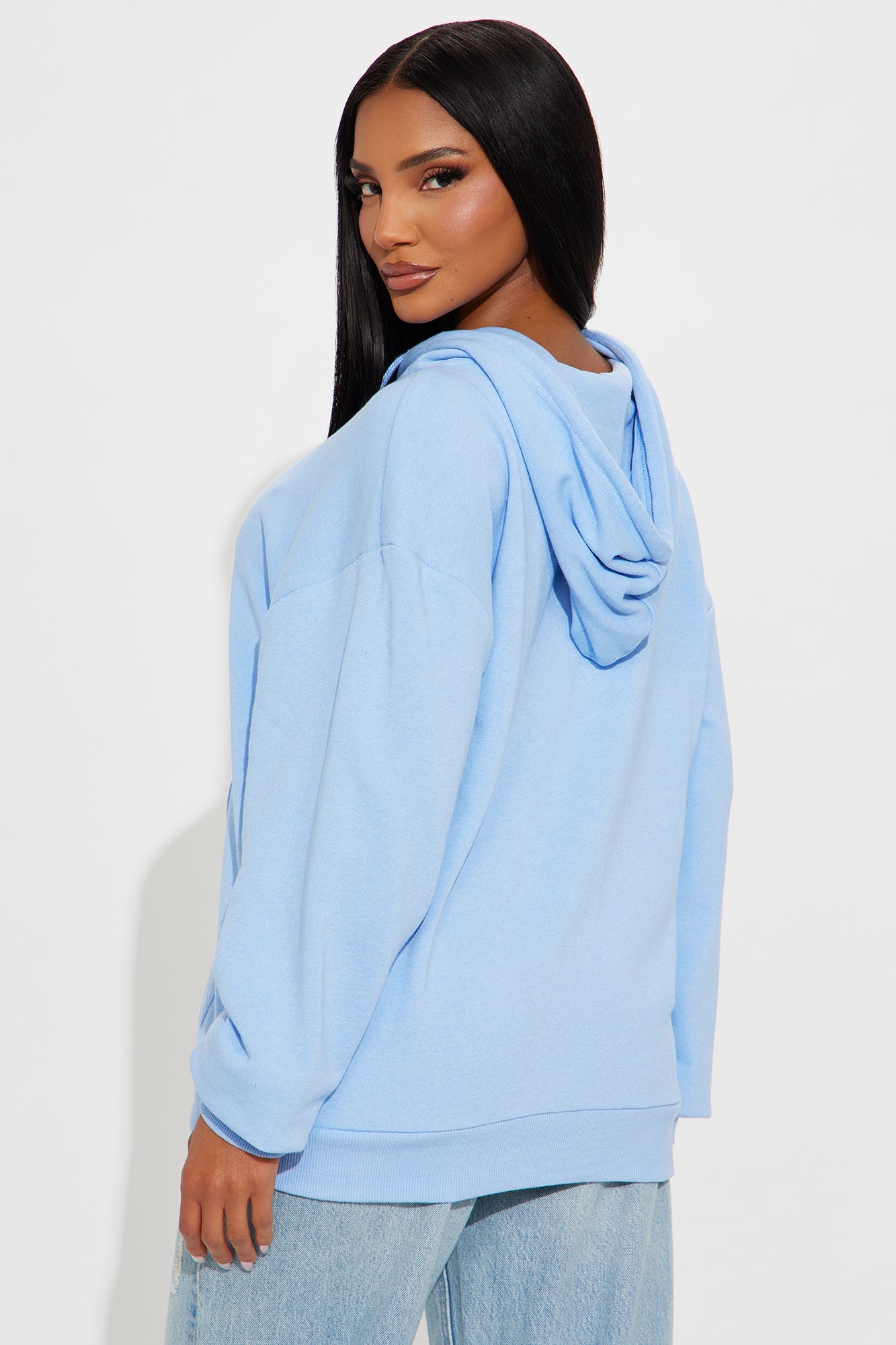Melanie Zip Up Hoodie - Blue
