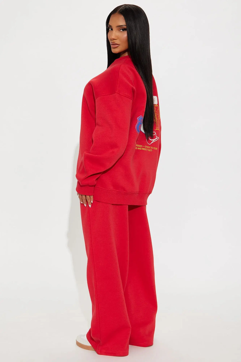 Wild Rodeo Fleece Pant Set - Red 