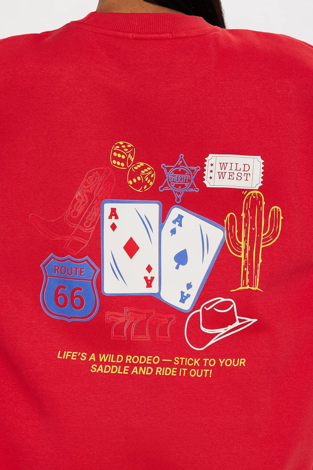 Wild Rodeo Fleece Pant Set - Red 