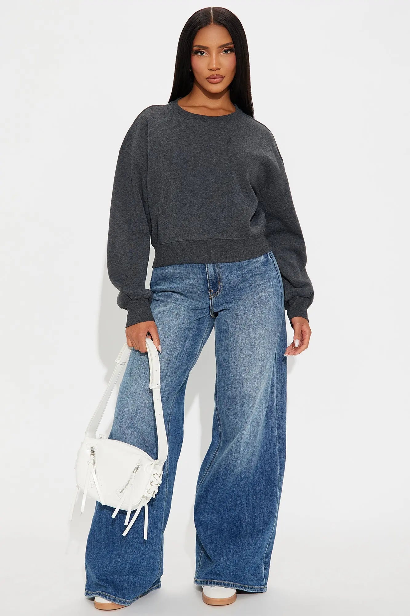 Candice Lounge Crew Neck - Charcoal 