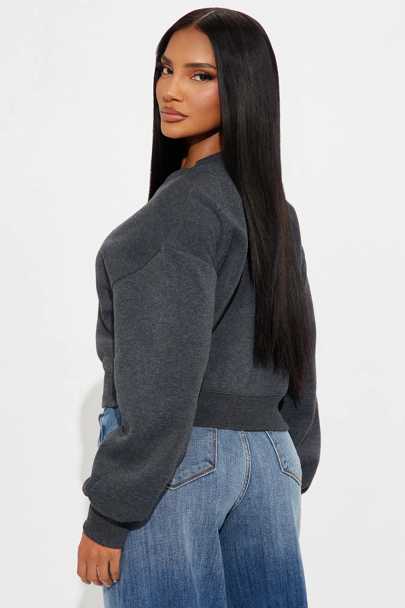 Candice Lounge Crew Neck - Charcoal 