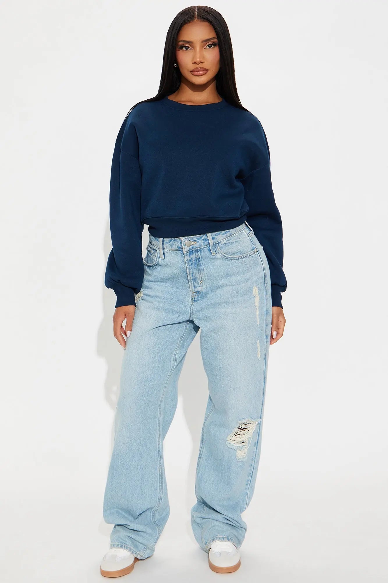 Candice Lounge Crew Neck - Navy 
