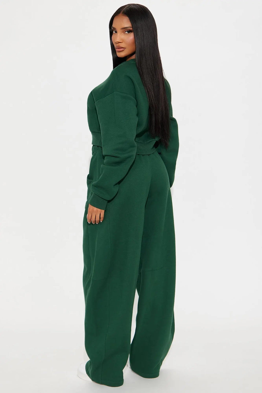 Free Spirit Fleece Barrel leg Pant Set - Hunter 