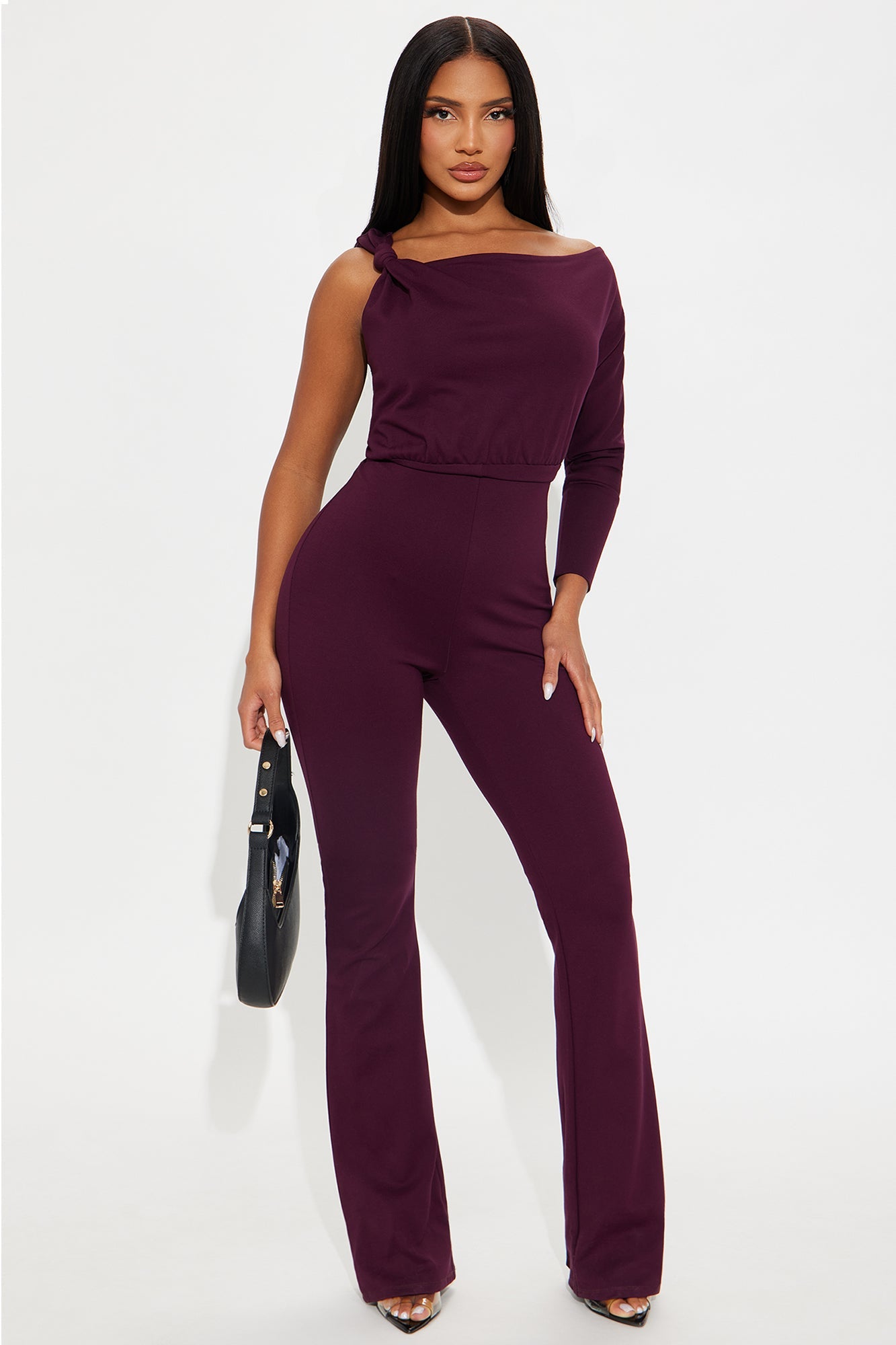 Feeling Fine Ponte Jumpsuit - Plum