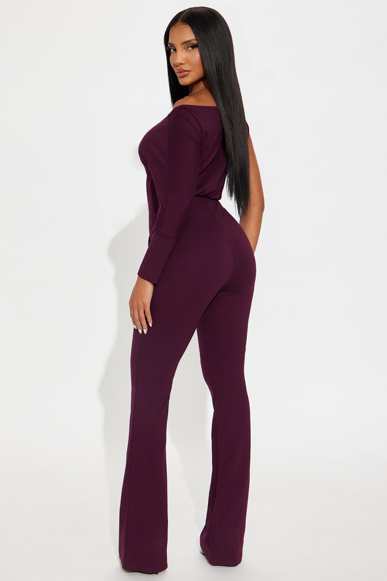Feeling Fine Ponte Jumpsuit - Plum