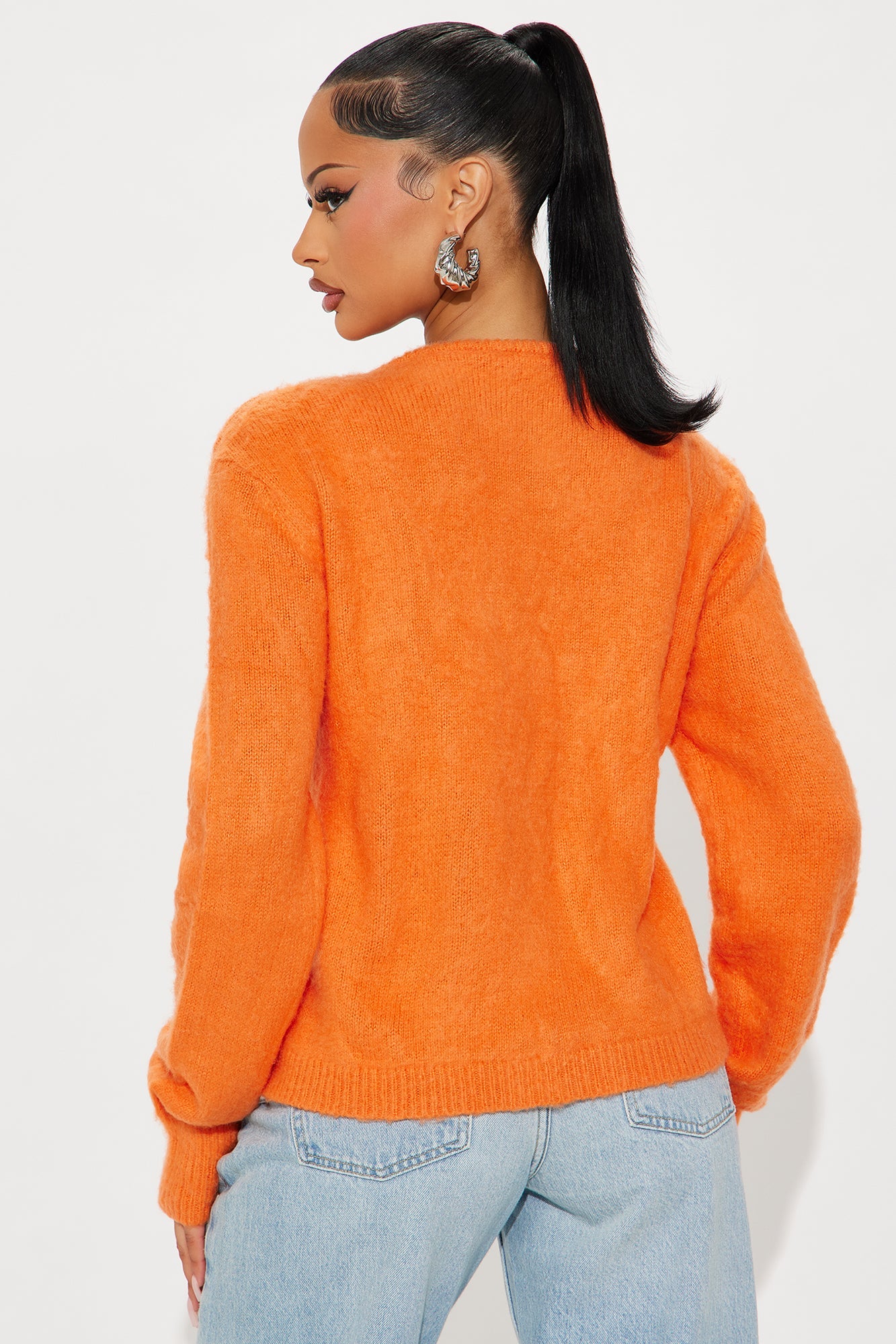 Yours To Keep Washed Cardigan - Orange
