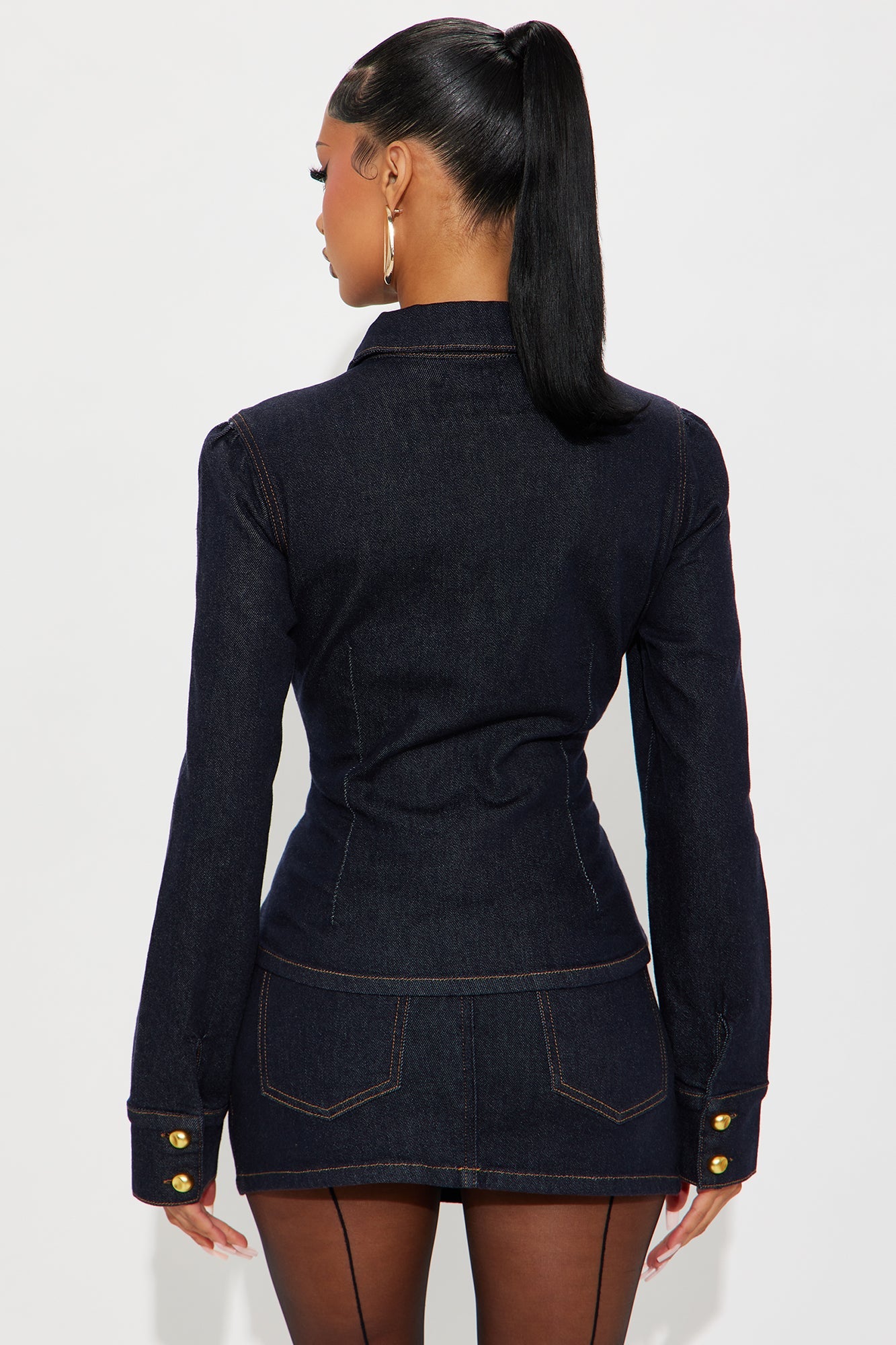 Dakota Denim Skirt Set - Dark Wash