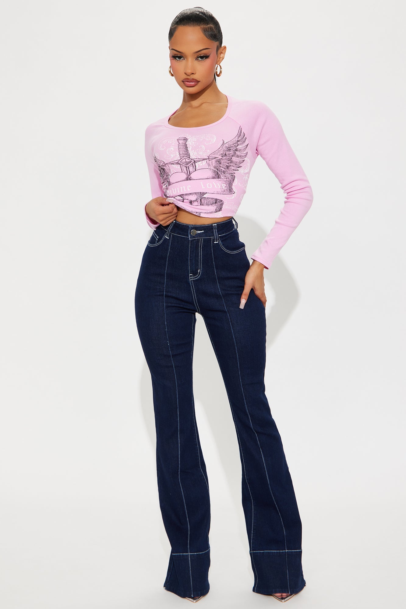 See Myself Out Flare Jeans - Dark Wash
