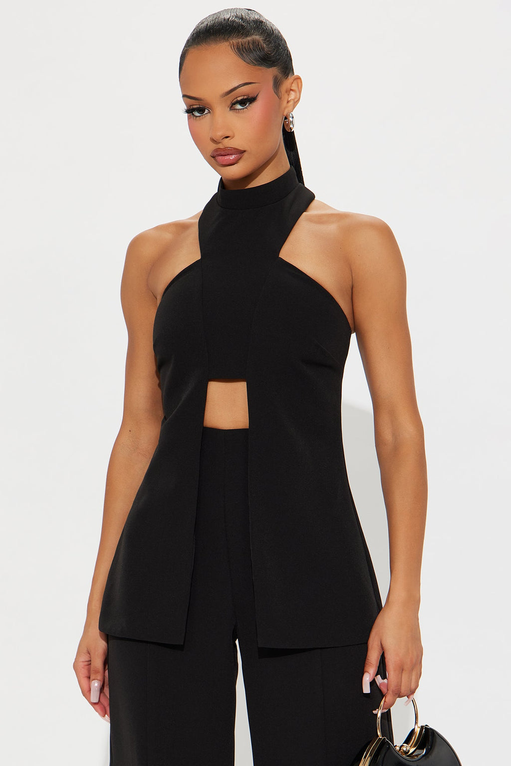 Divine Standard Halter Pant Set - Black 