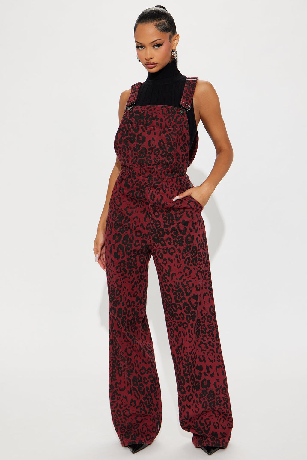 Match The Energy Leopard Overalls - Red
