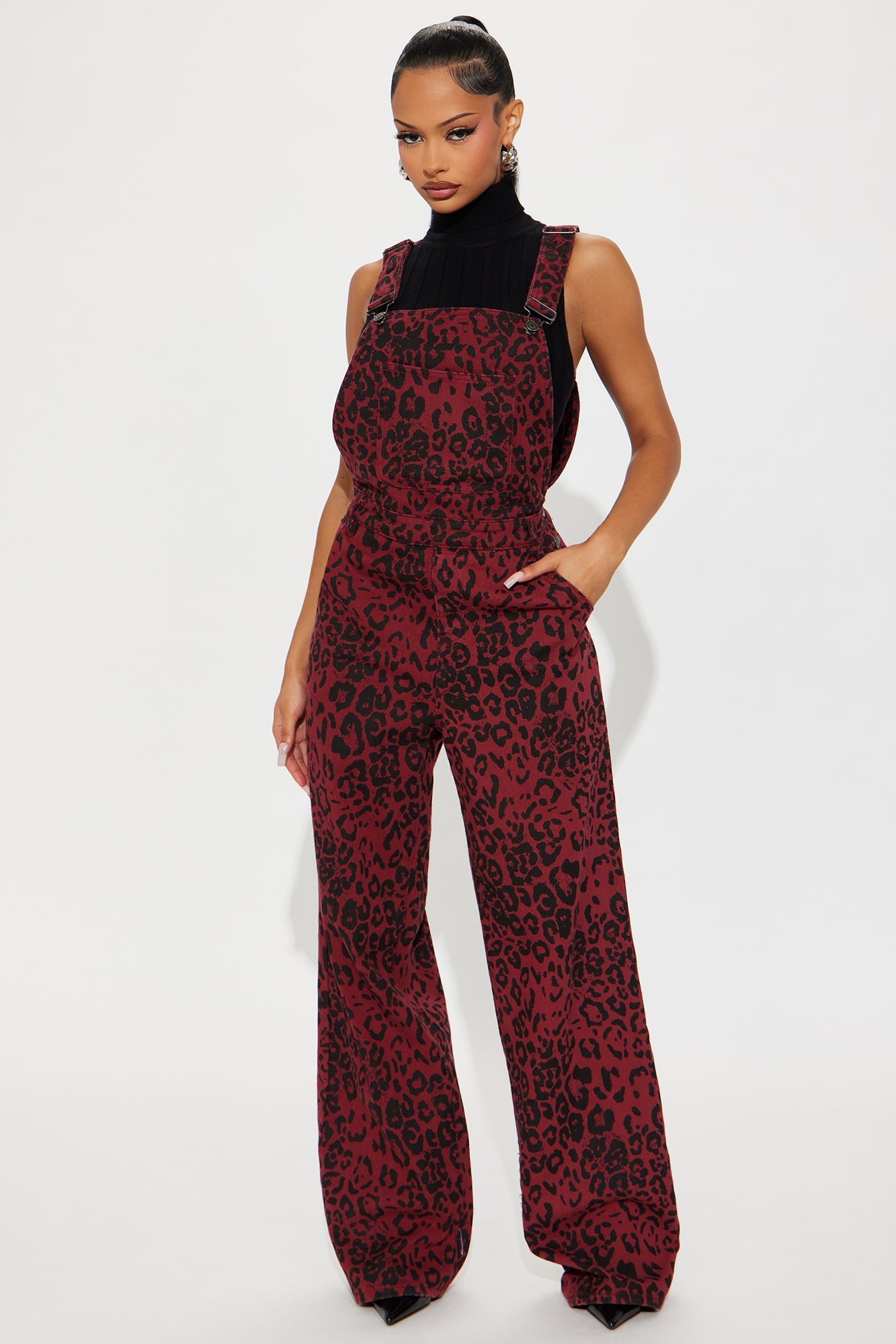 Match The Energy Leopard Overalls - Red