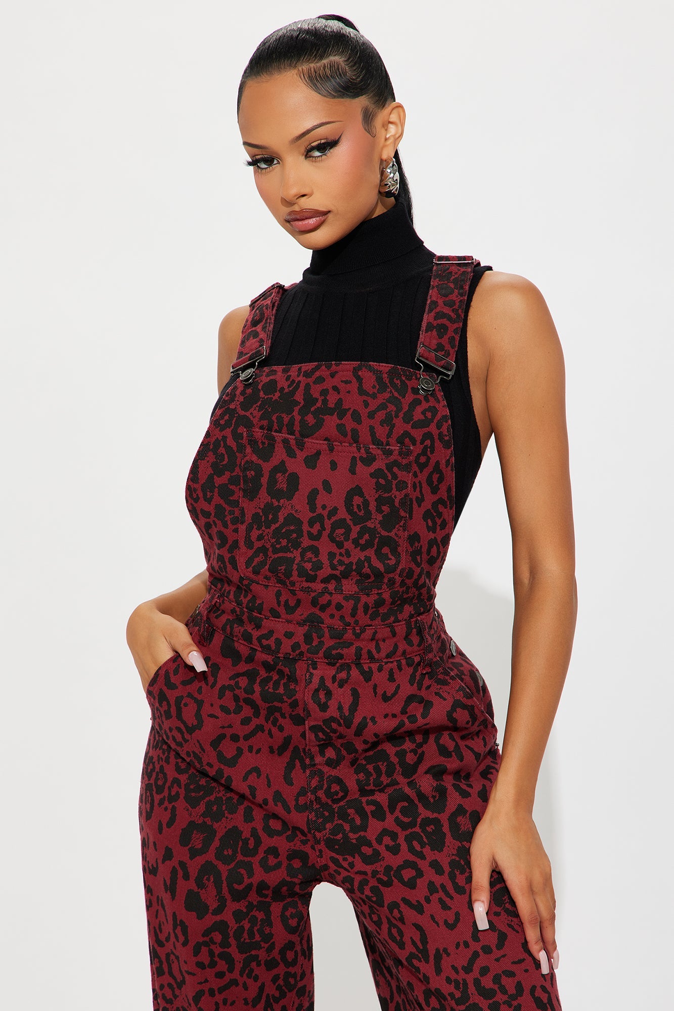 Match The Energy Leopard Overalls - Red