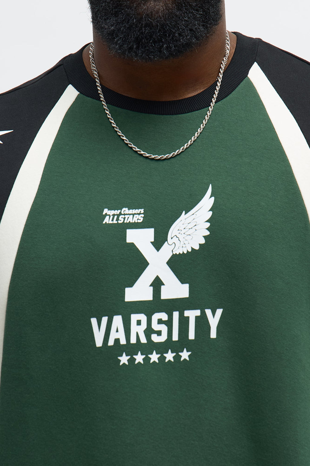 Tyson Oversized X Varsity Short Sleeve Tee - Green/combo