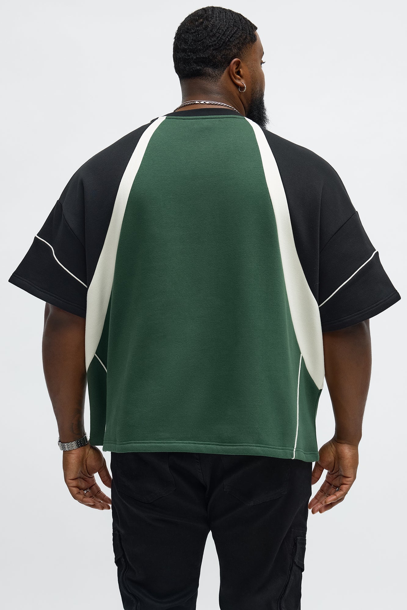 Tyson Oversized X Varsity Short Sleeve Tee - Green/combo