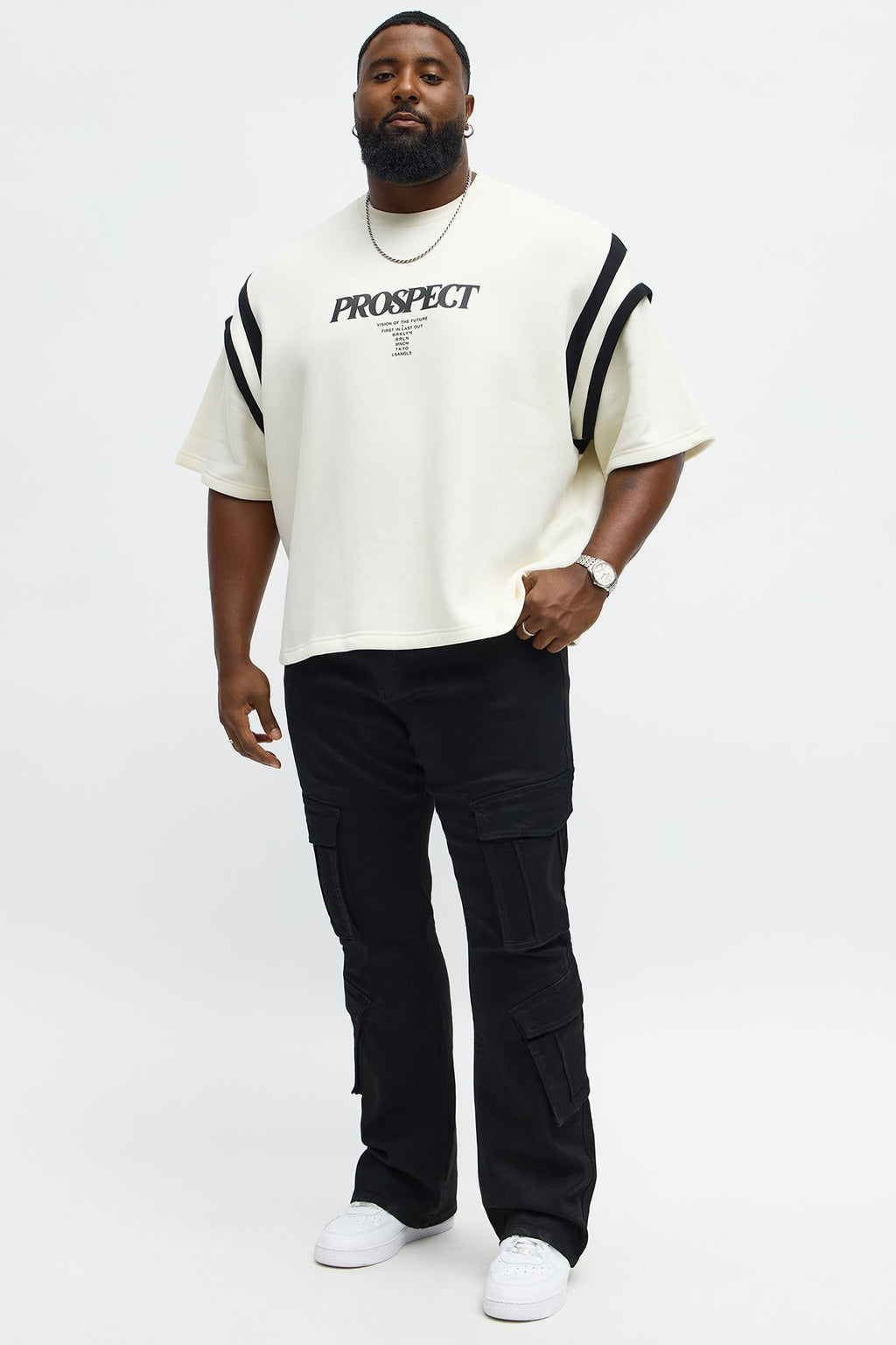 Prospect Boxy Short Sleeve Tee - Cream/combo