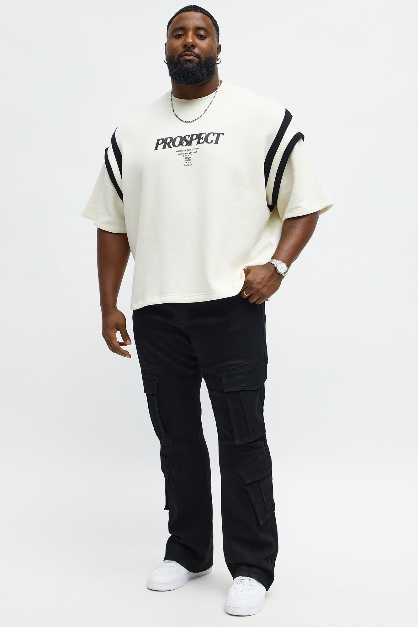 Prospect Boxy Short Sleeve Tee - Cream/combo