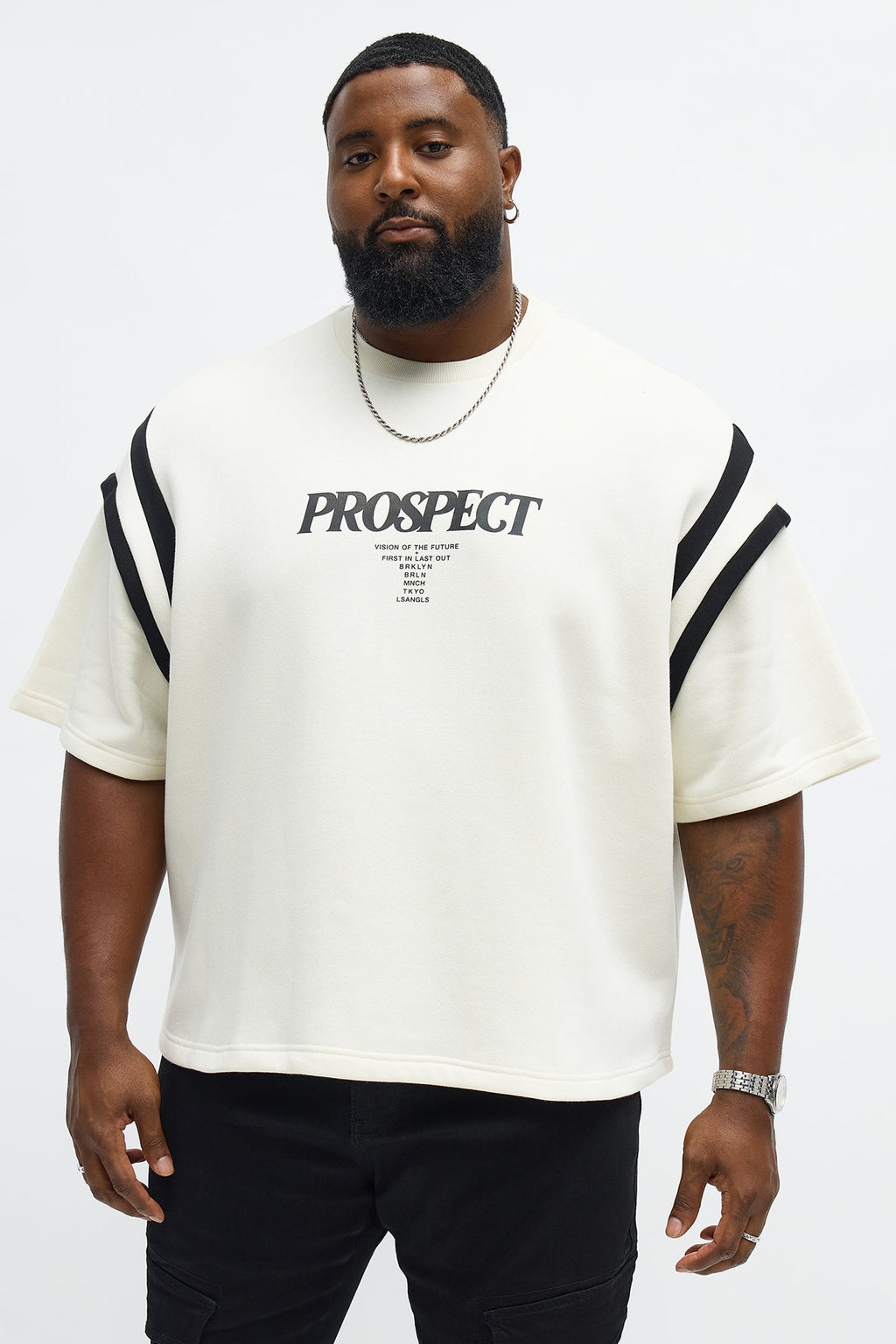 Prospect Boxy Short Sleeve Tee - Cream/combo