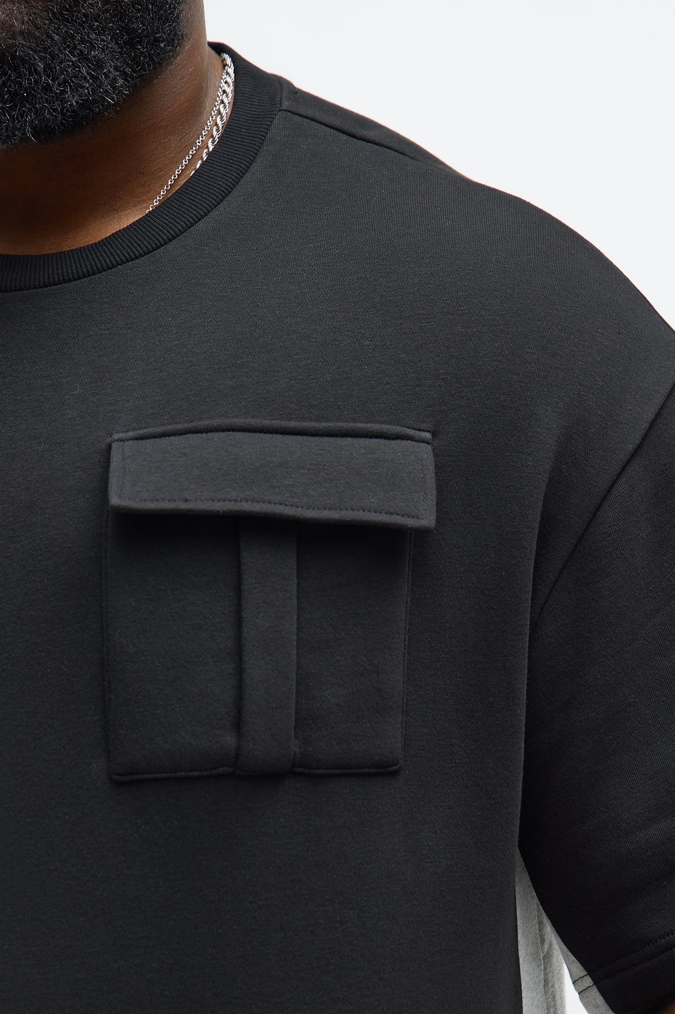 Tyson Paneled Cargo Short Sleeve Tee - Black/combo