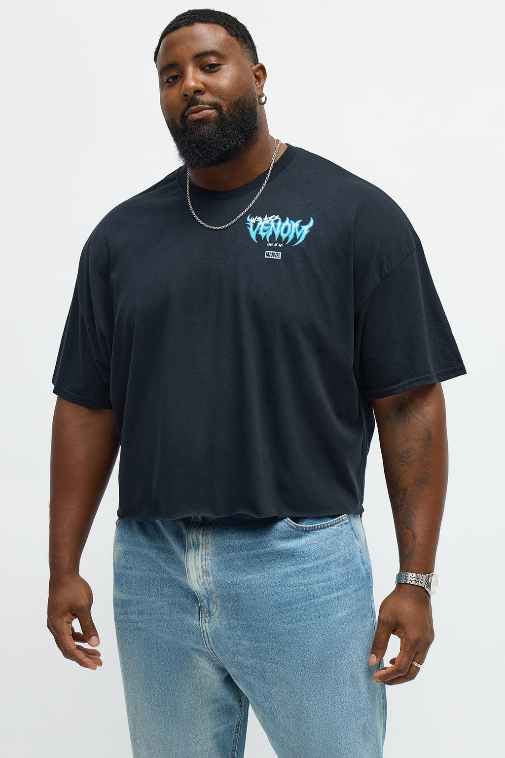 Venom Along Came A Spider Oversized Short Sleeve Tee - Black