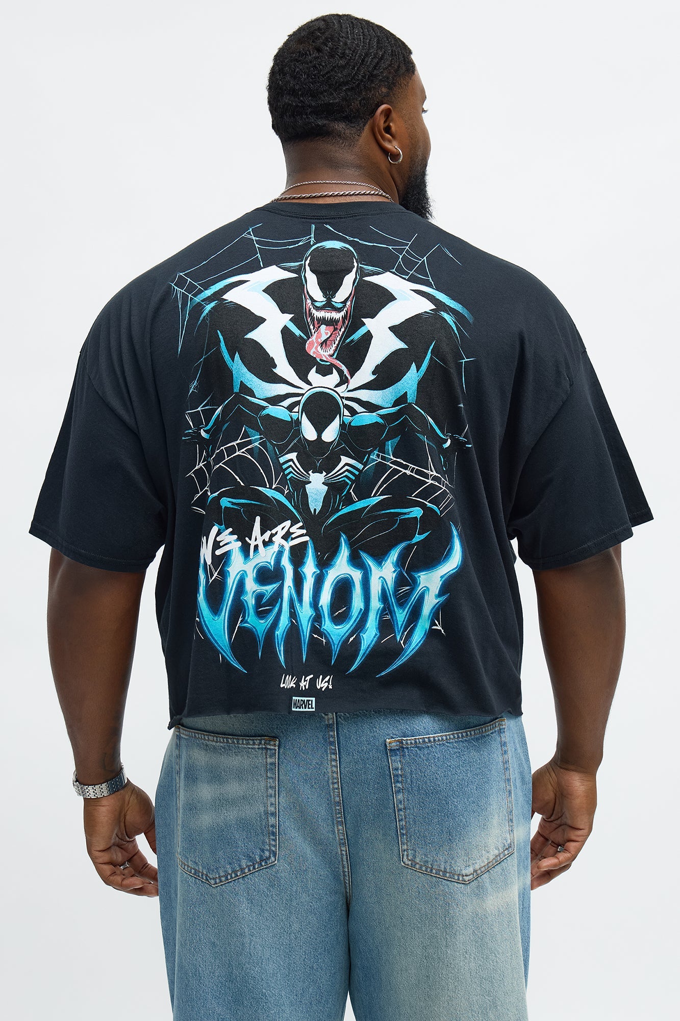 Venom Along Came A Spider Oversized Short Sleeve Tee - Black