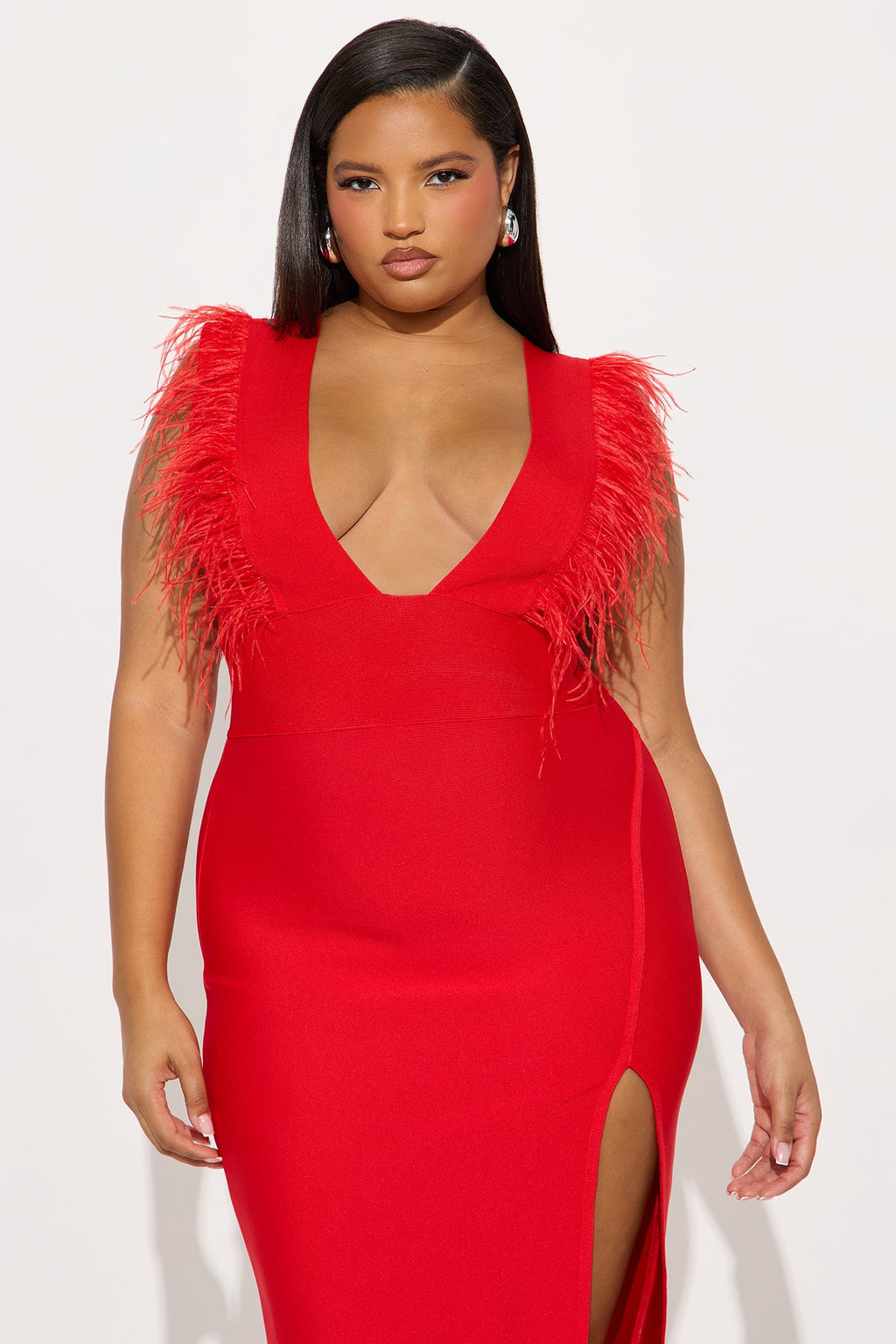 Dinner In Milan Bandage Midi Dress - Red